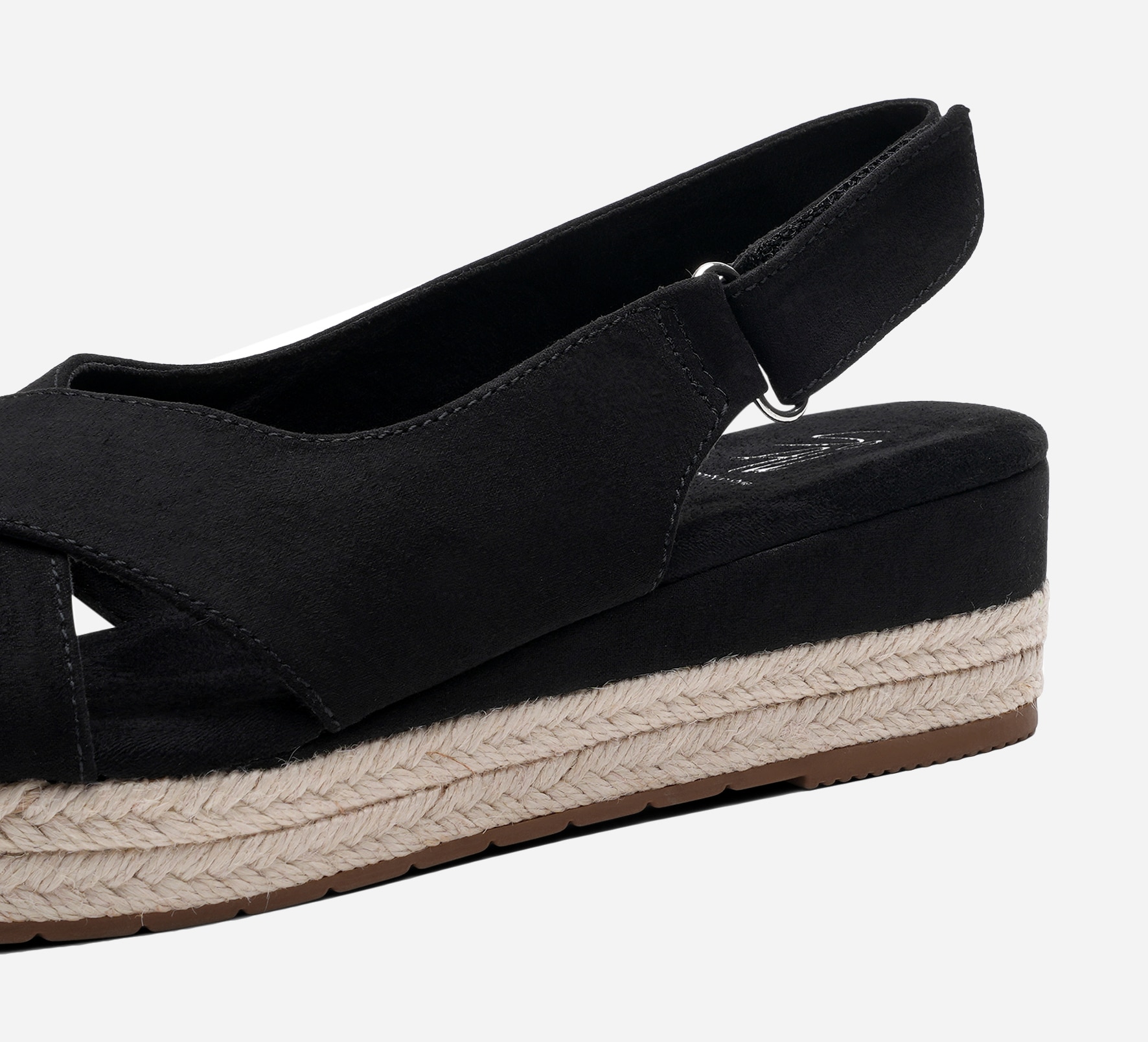 SO ALL, Sandaletter med repsula Svarta