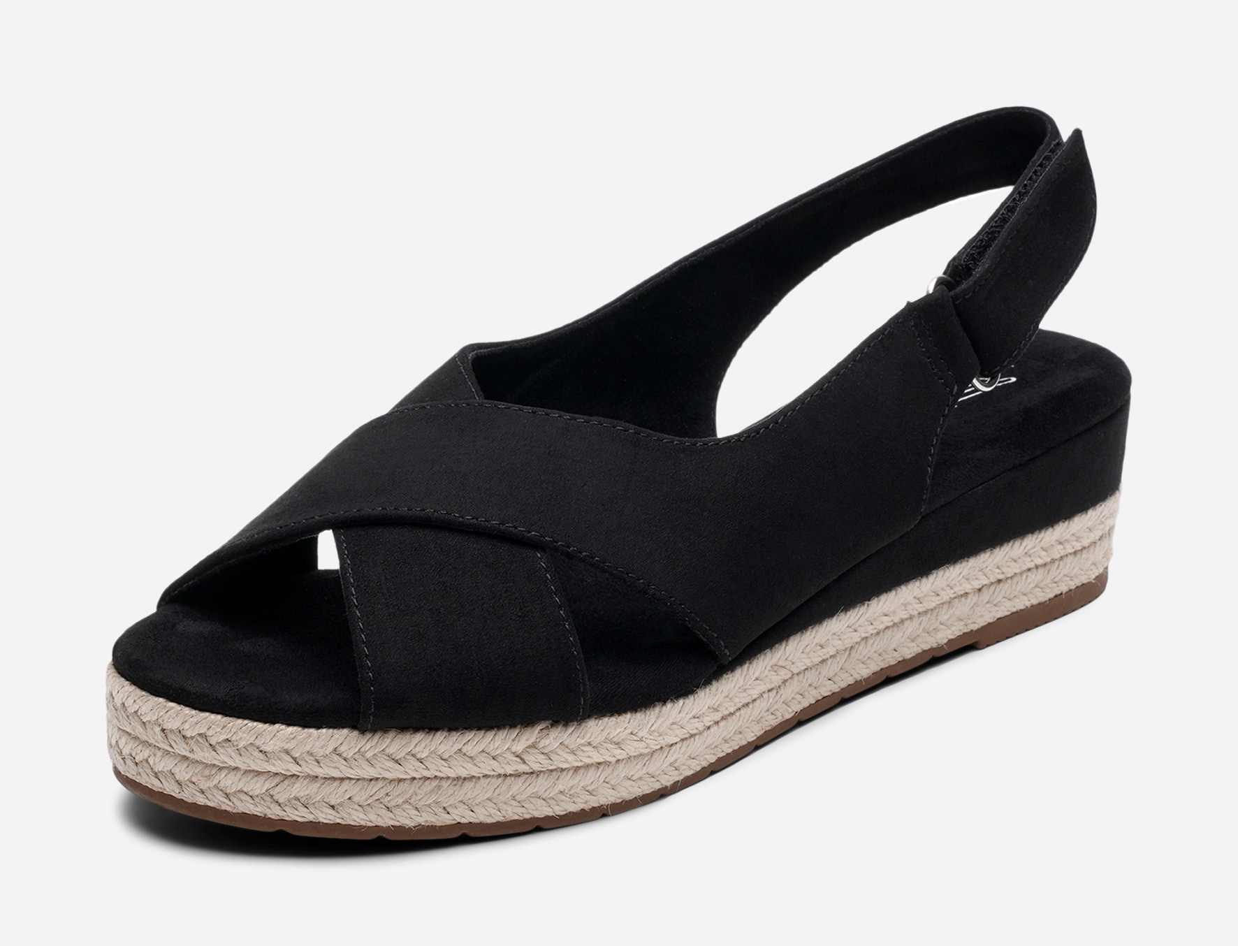 SO ALL, Sandaletter med repsula Svarta