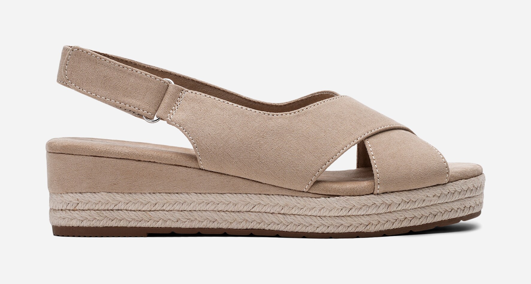 SO ALL, Sandaletter med repsula Beigea