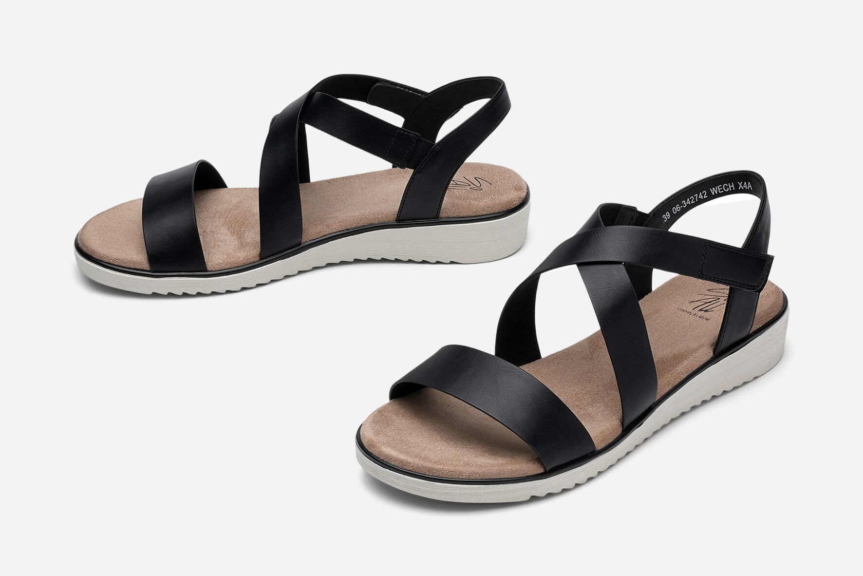 SO ALL, Sandaler med remmar Svarta