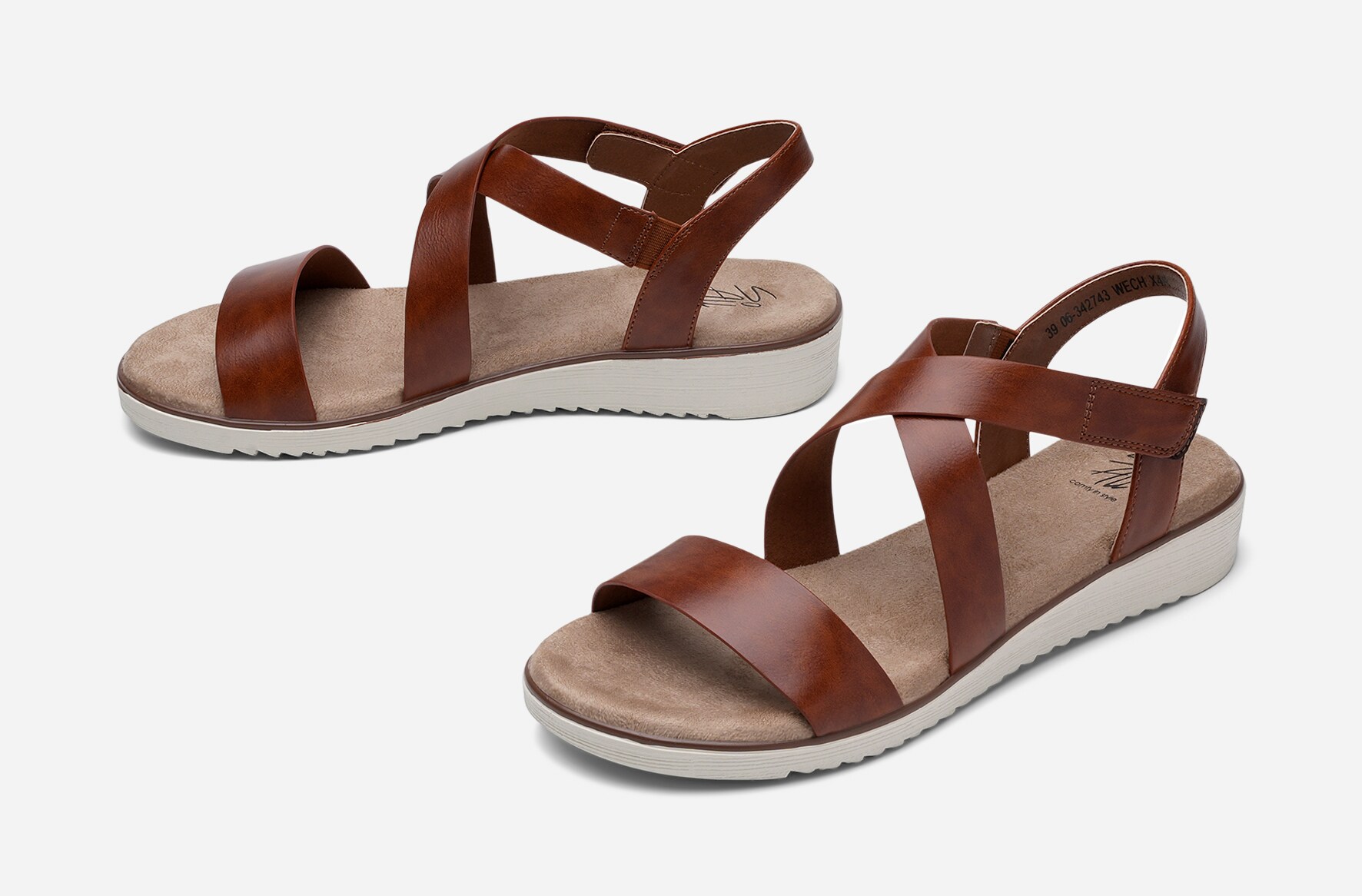 SO ALL, Sandaler med remmar Bruna