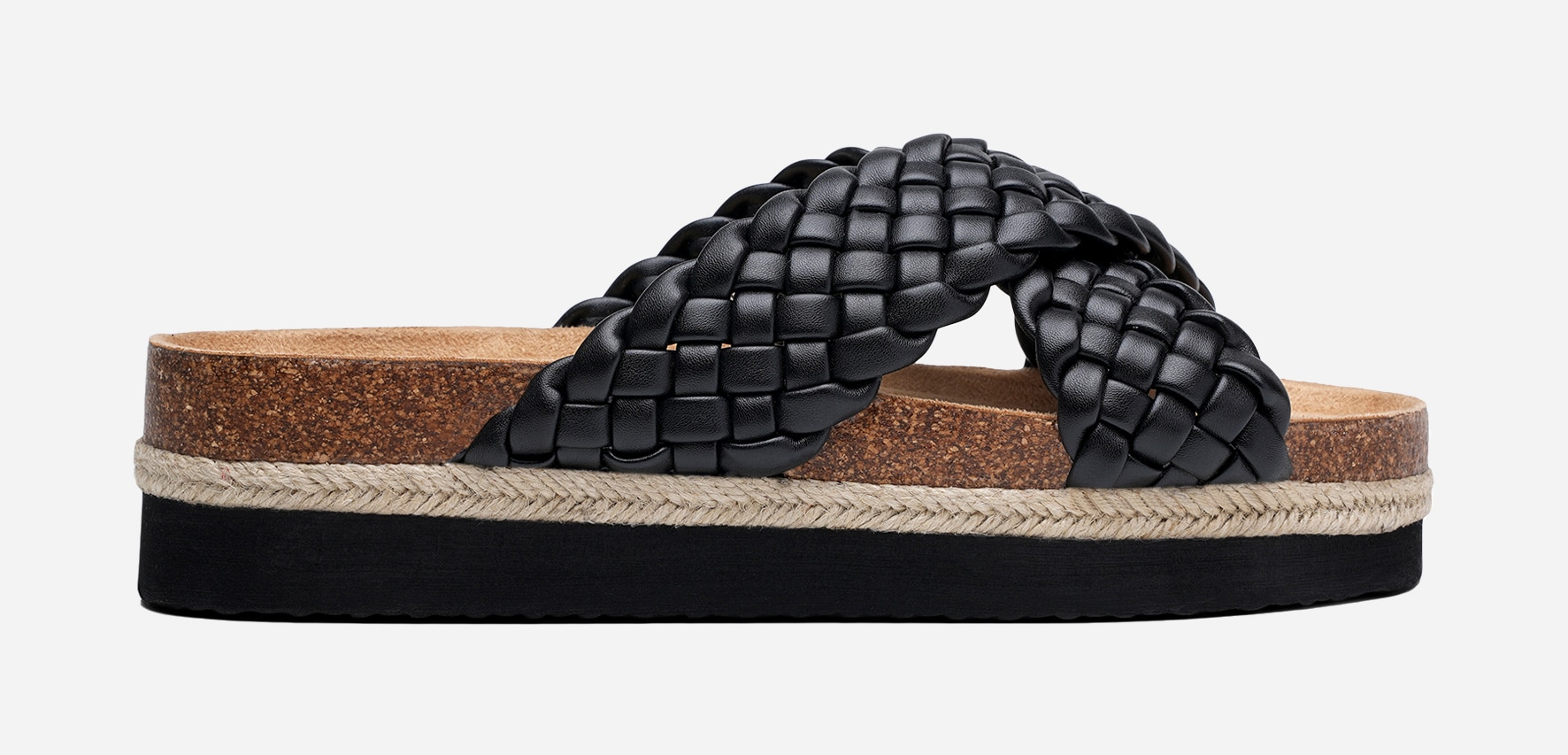 SO ALL, Sandaler med platåsula Svarta