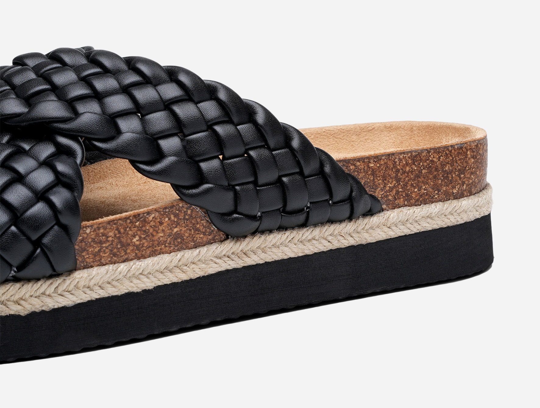 SO ALL, Sandaler med platåsula Svarta