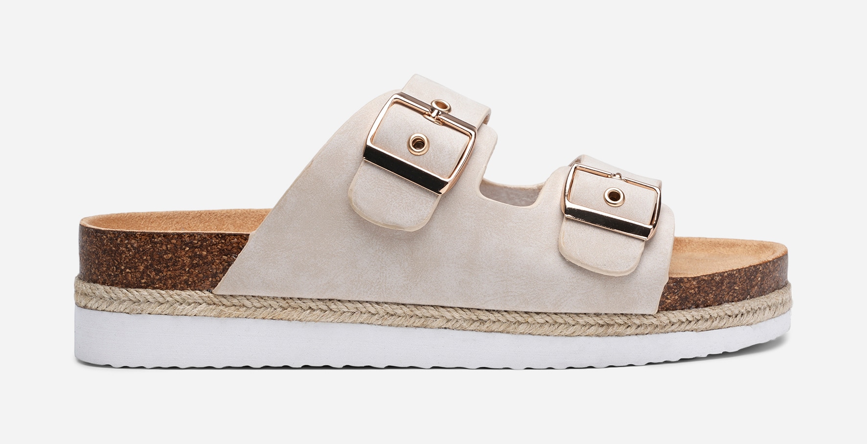 LINEAR, Sandaler med platåsula Beigea
