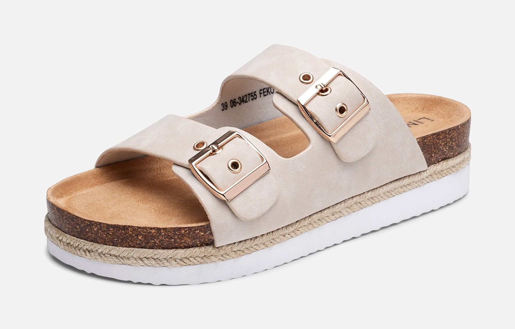 LINEAR, Sandaler med platåsula Beigea