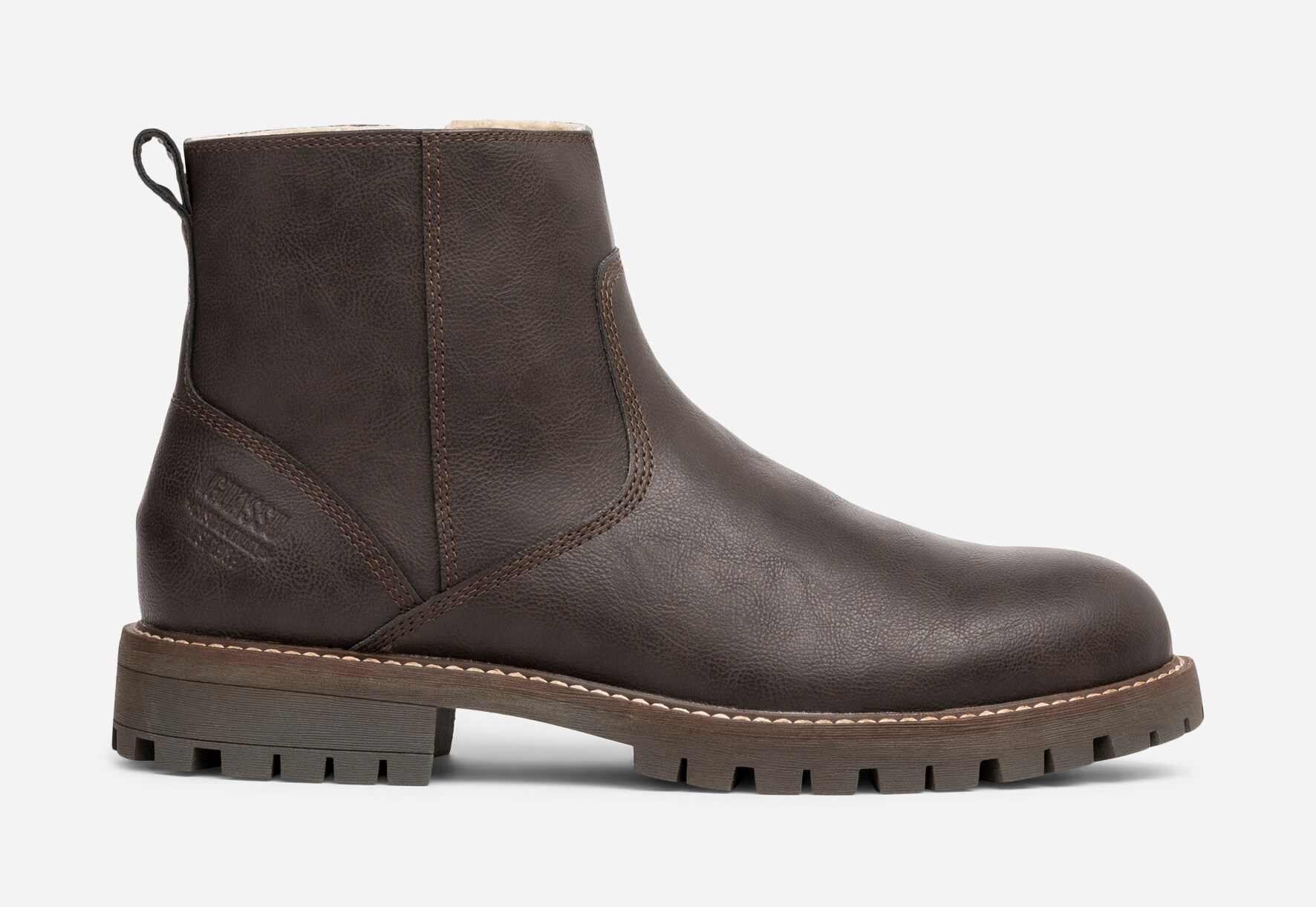 IGUASSU, Varmfodrade boots med dragkedja Bruna