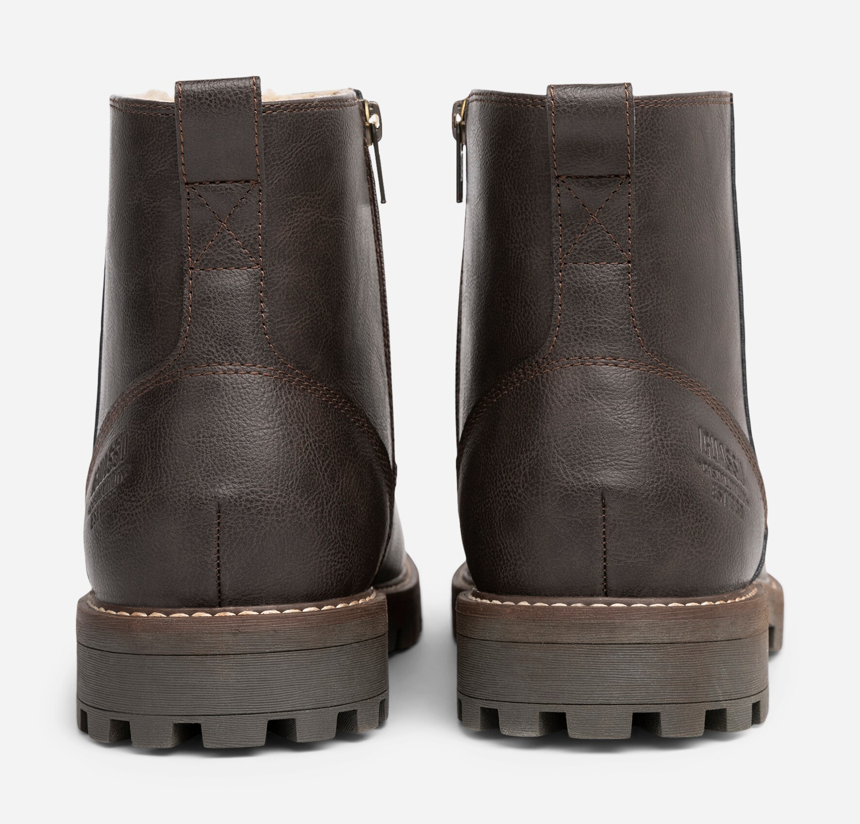 IGUASSU, Varmfodrade boots med dragkedja Bruna