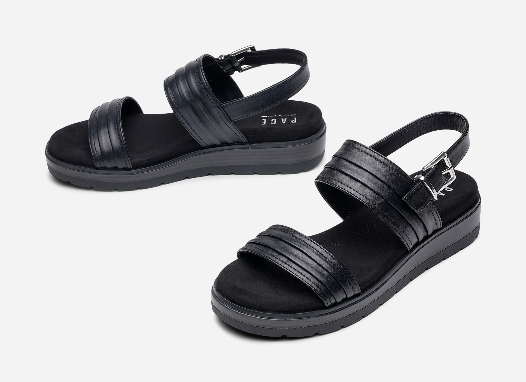 PACE, Sandaler med remmar Svarta