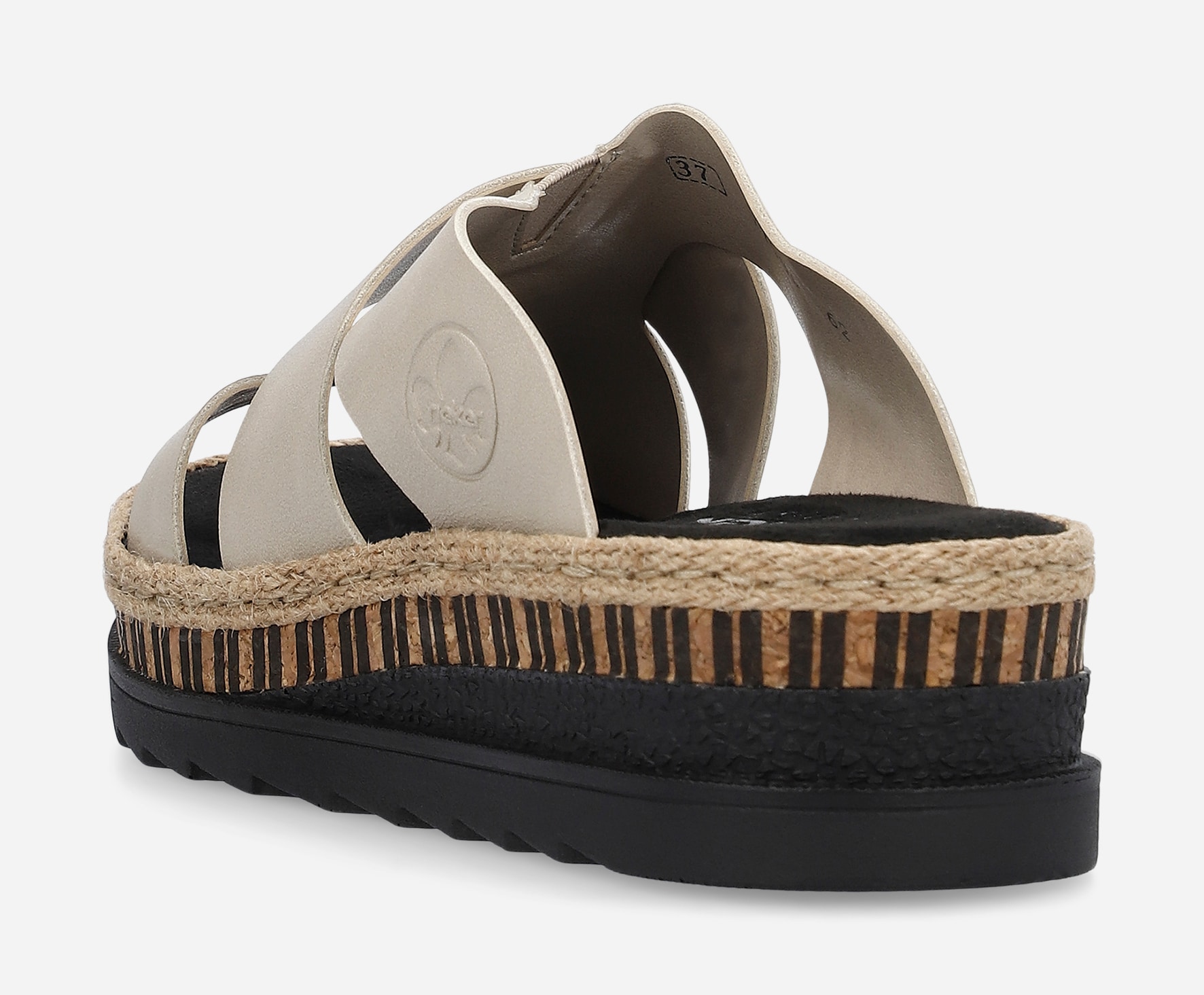 RIEKER, Sandaler med remmar Bruna