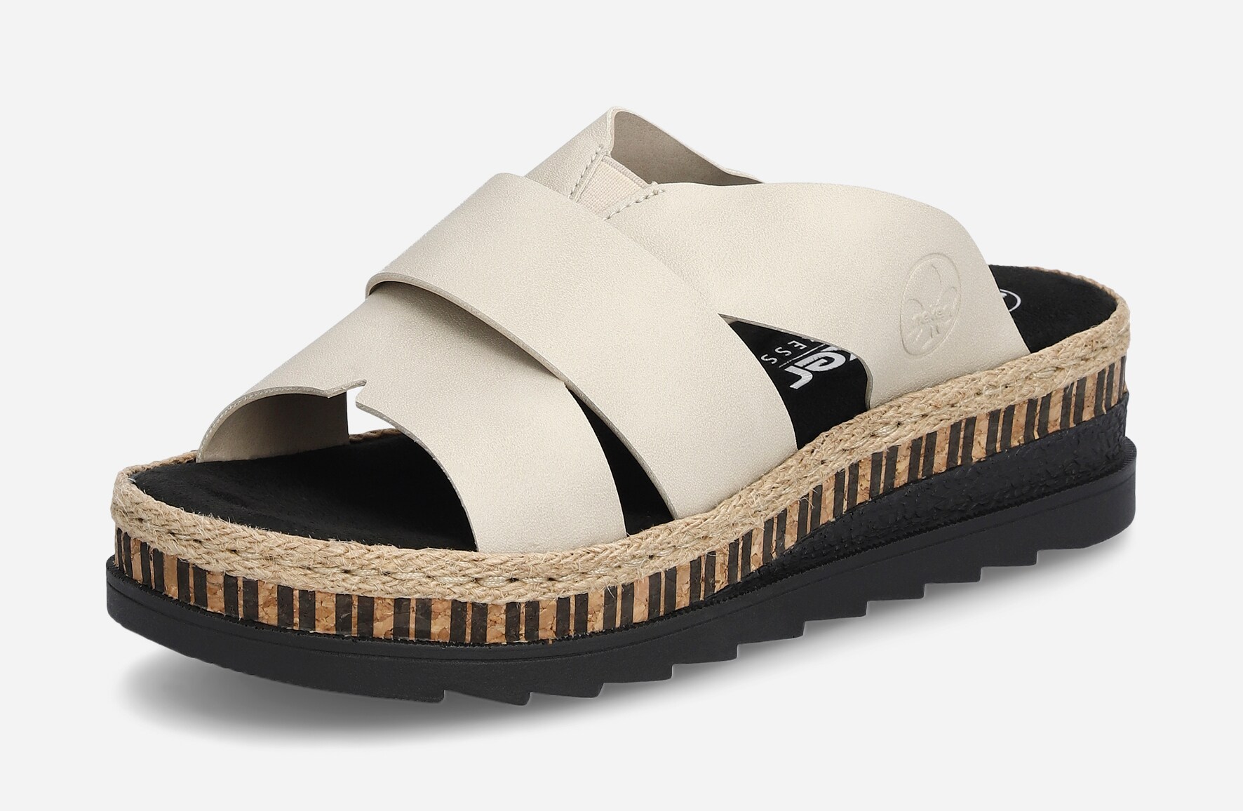 RIEKER, Sandaler med remmar Bruna