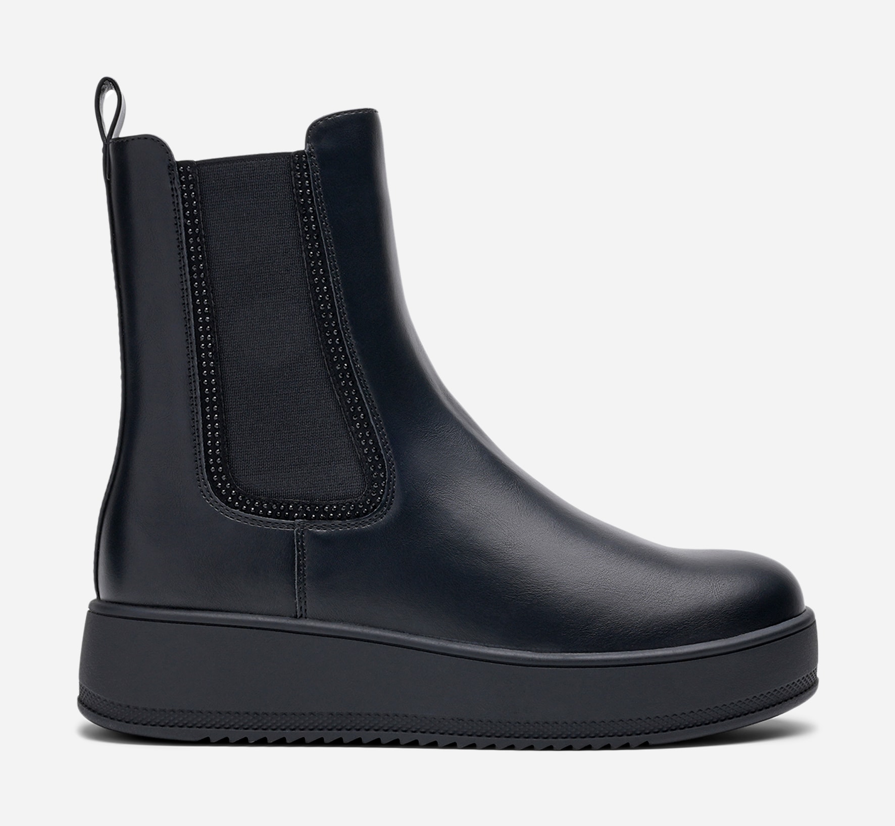 DINSKO, Boots med dragkedja Svarta