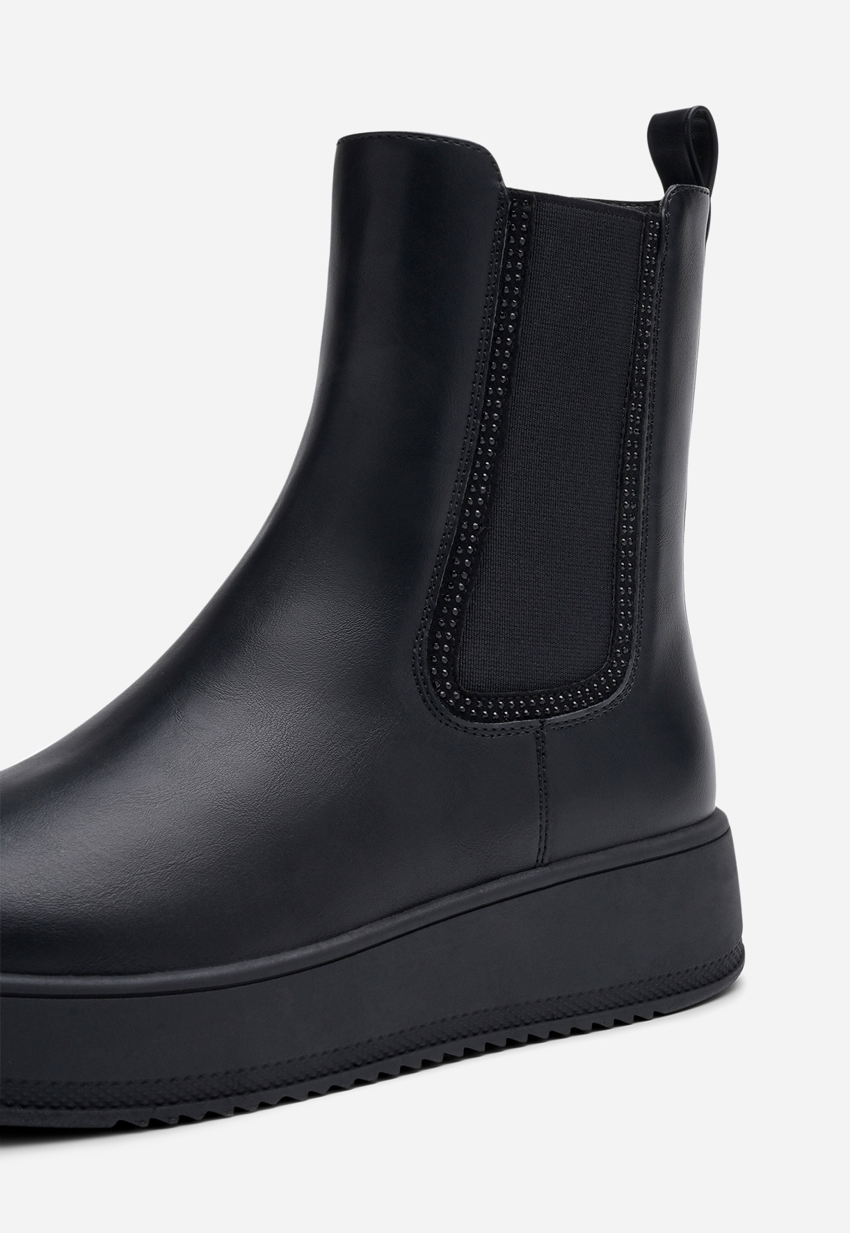 DINSKO, Boots med dragkedja Svarta