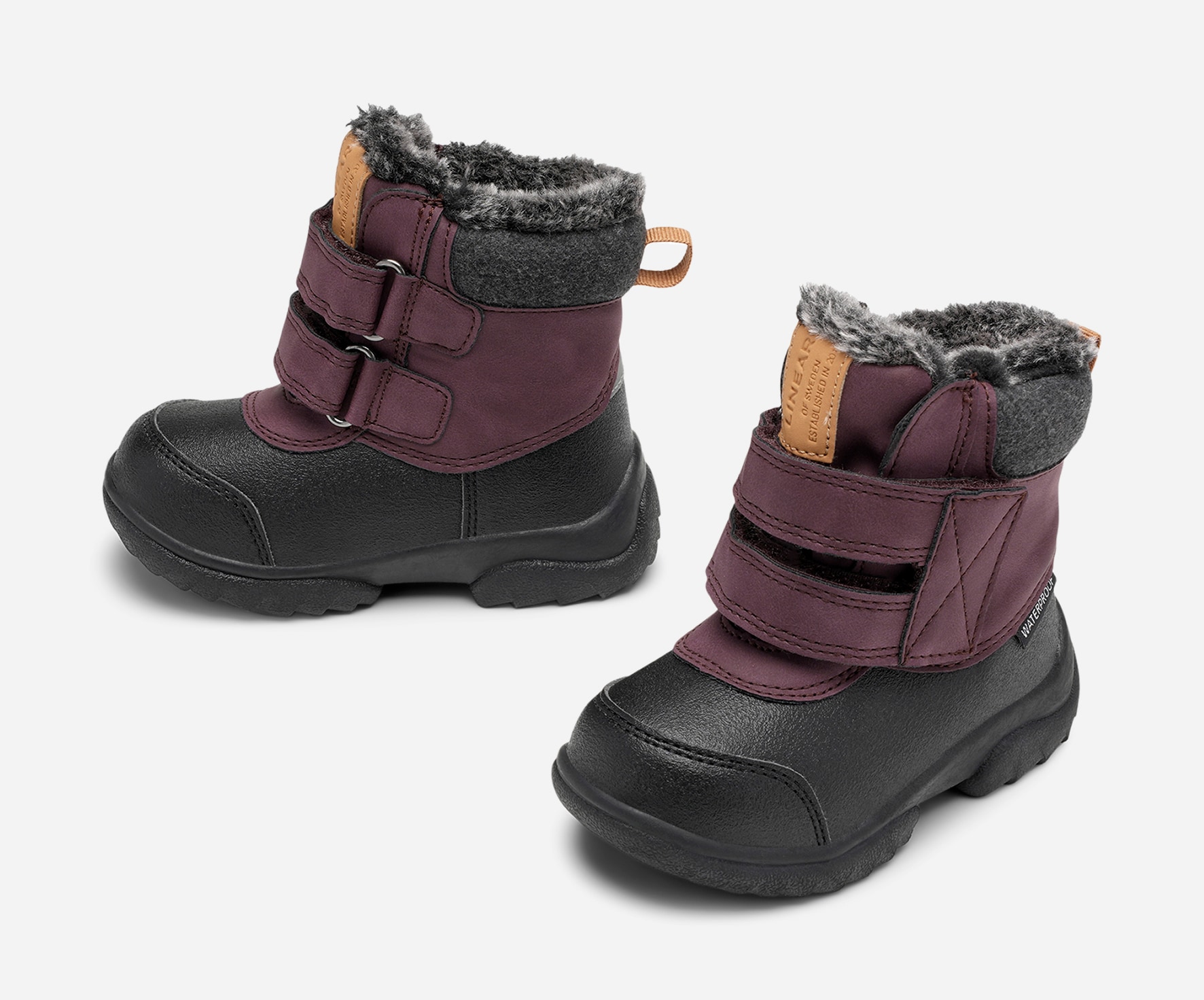 LINEAR, Varmfodrade kängor waterproof Röda