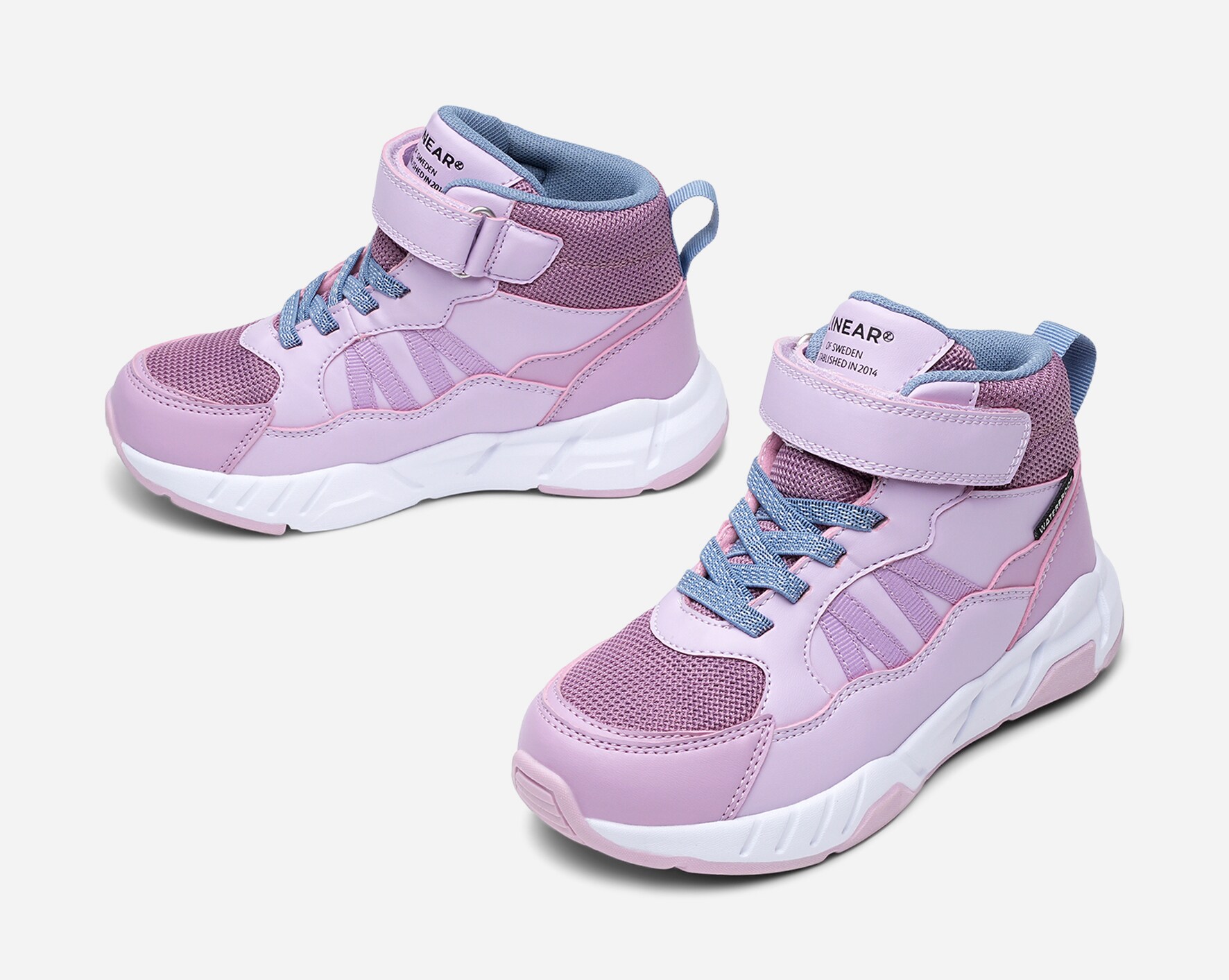 LINEAR, Höga sneakers, waterproof Lila