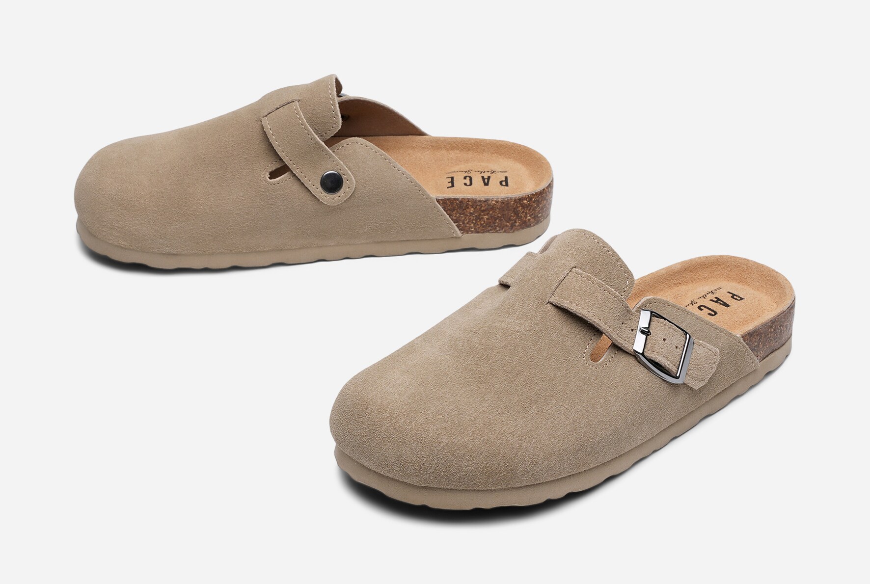 PACE, Skinntofflor Beigea