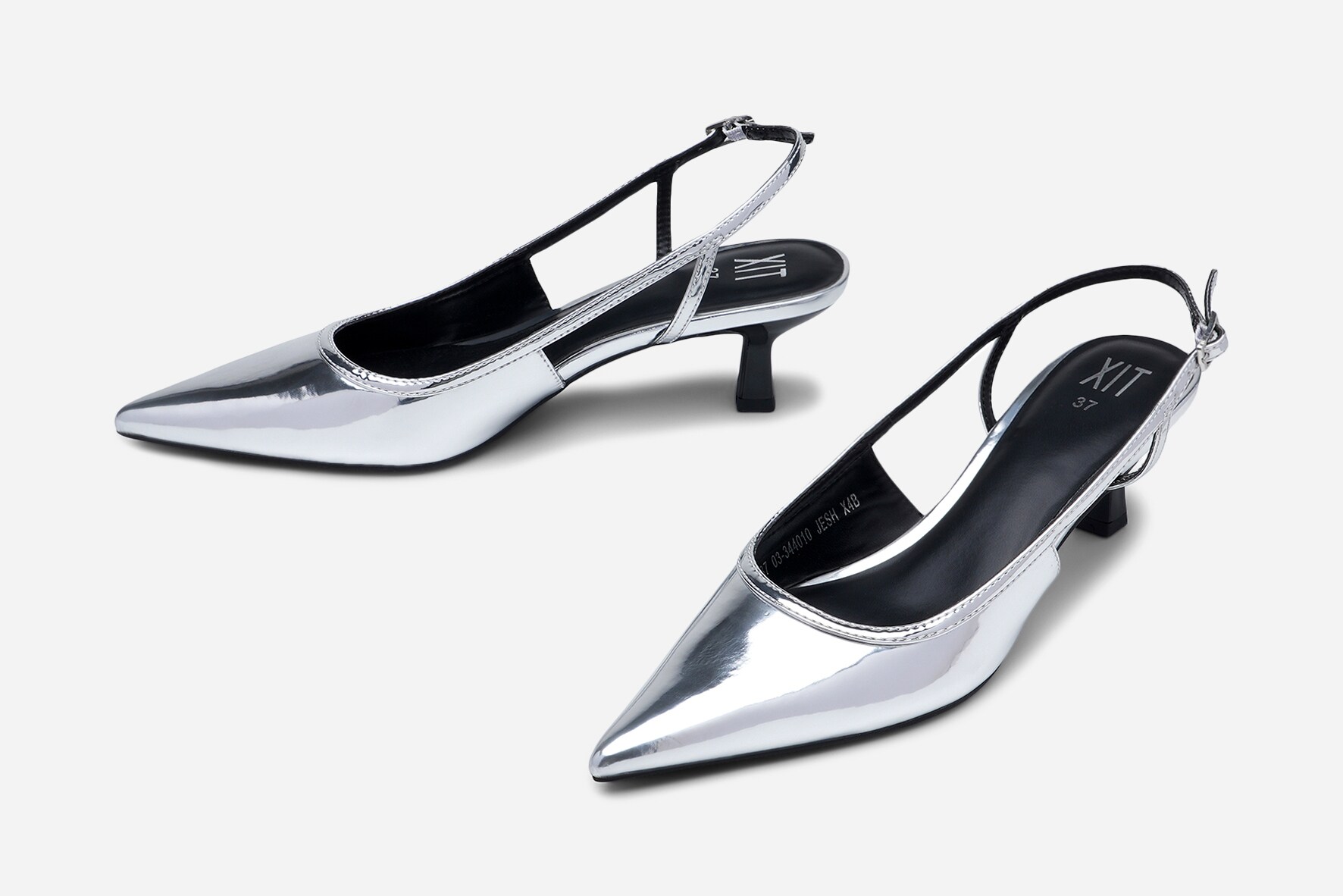 XIT, Pumps med slingback Metallfärgade