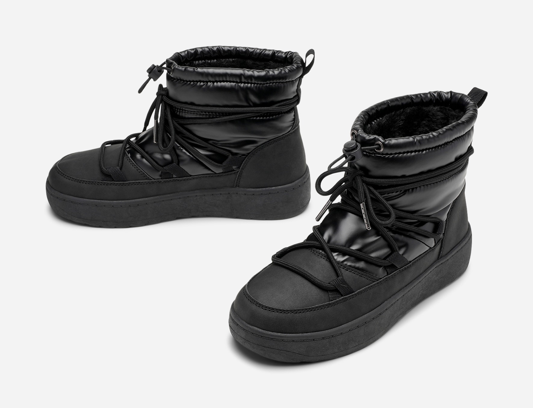 ATTITUDE, Varmfodrade boots Svarta