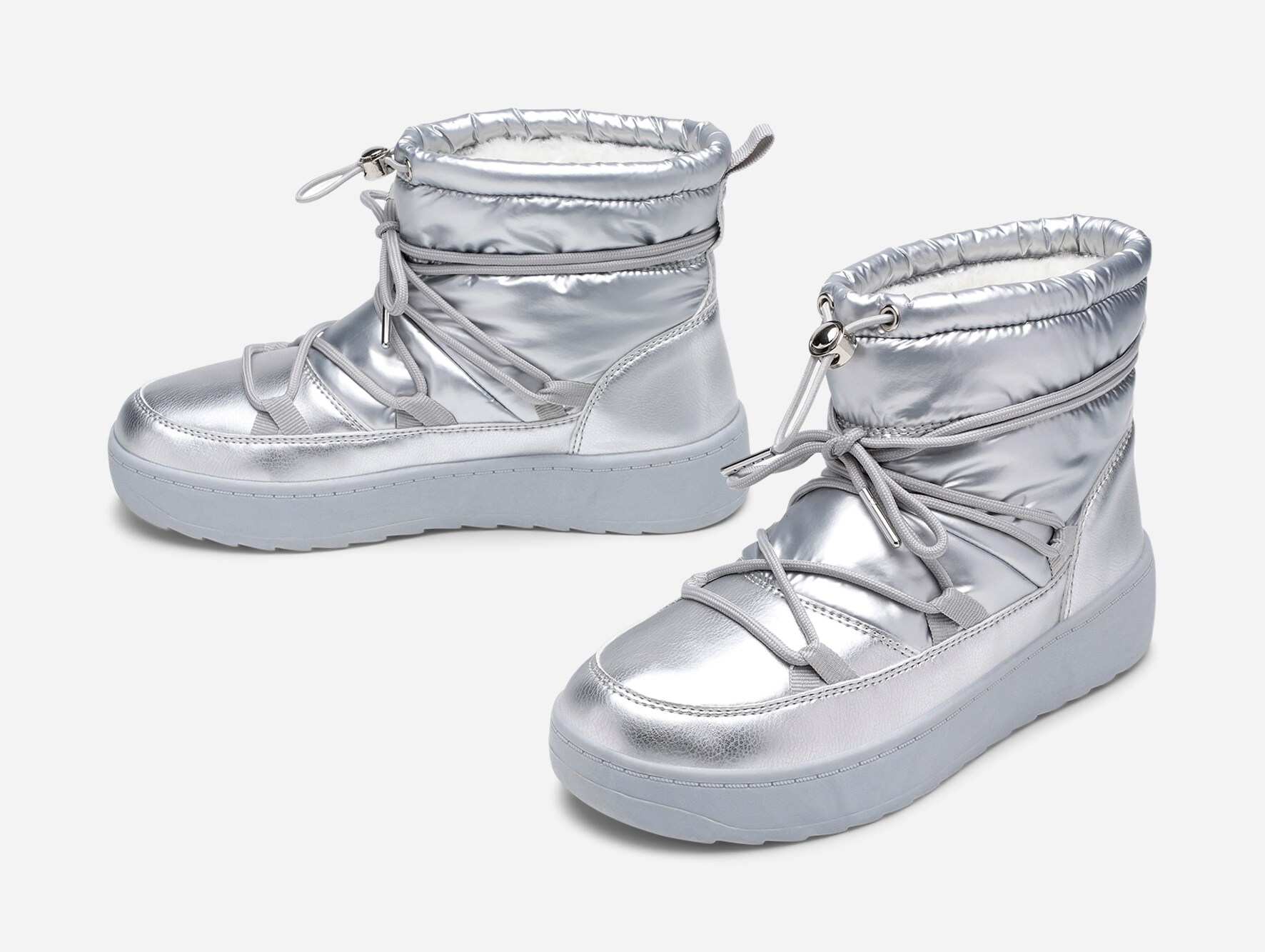 ATTITUDE, Varmfodrade boots Metallfärgade