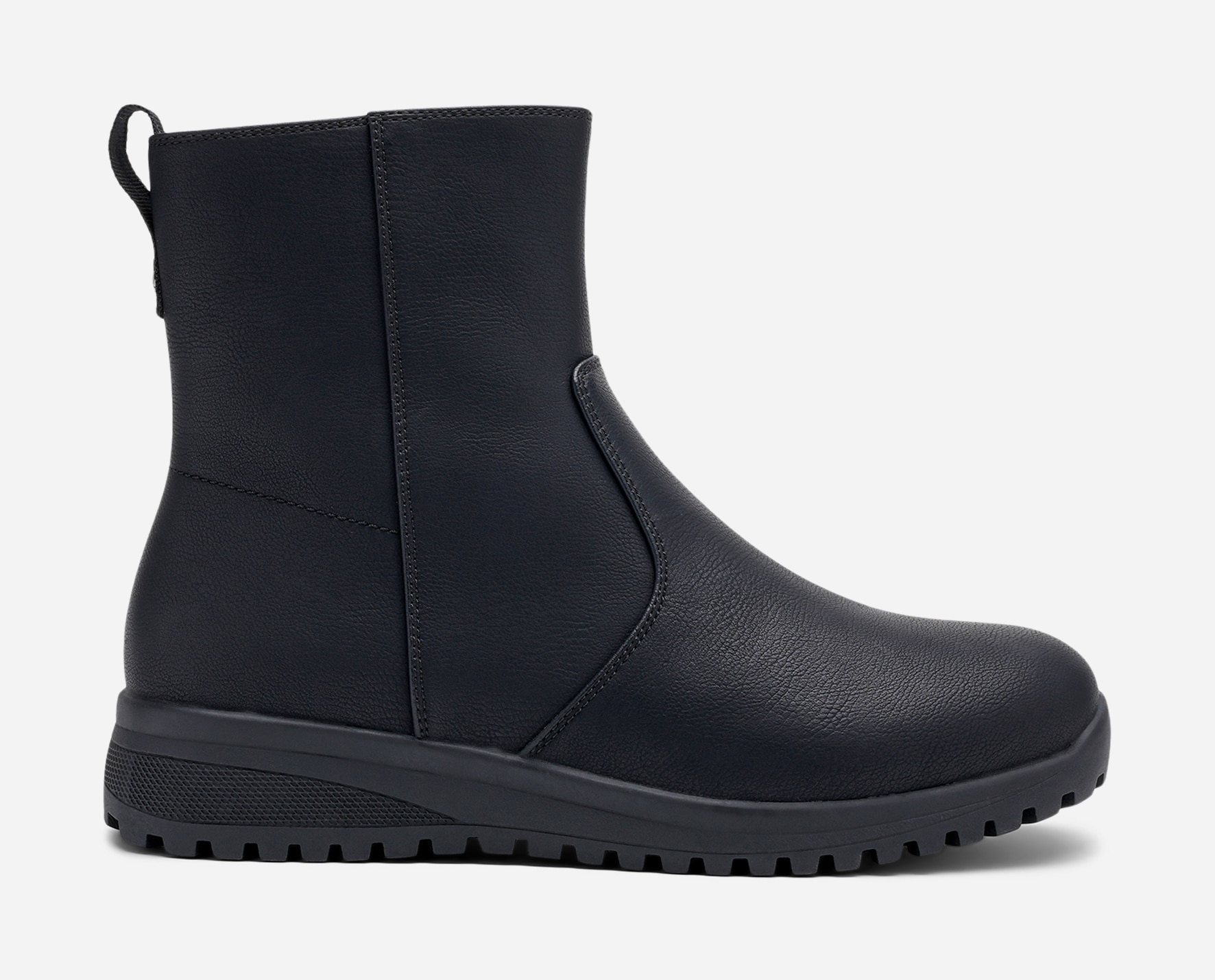 SO ALL, Varmfodrade boots med dragkedja Svarta