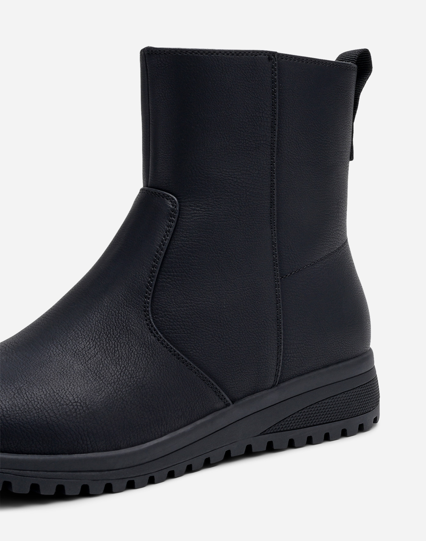 SO ALL, Varmfodrade boots med dragkedja Svarta