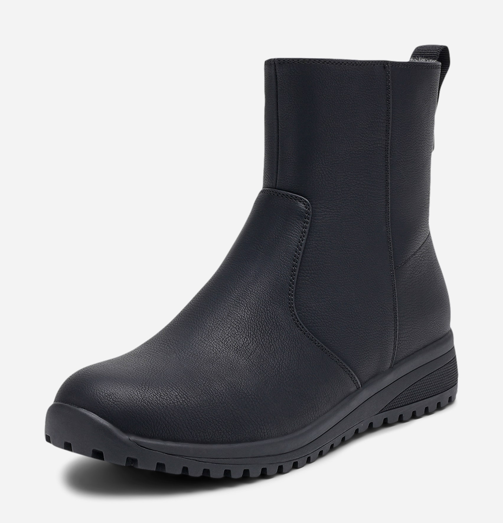 SO ALL, Varmfodrade boots med dragkedja Svarta