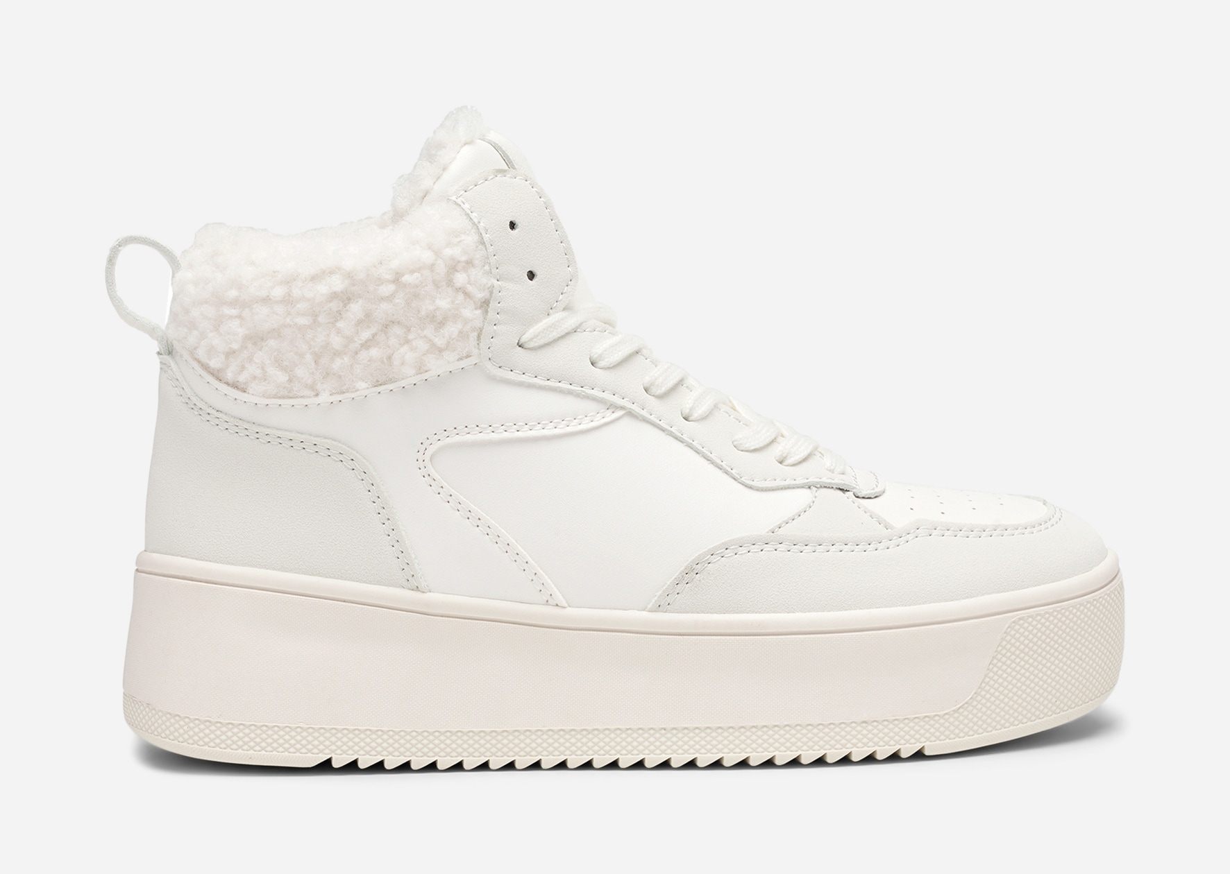 ATTITUDE, Varmfodrade höga sneakers Vita