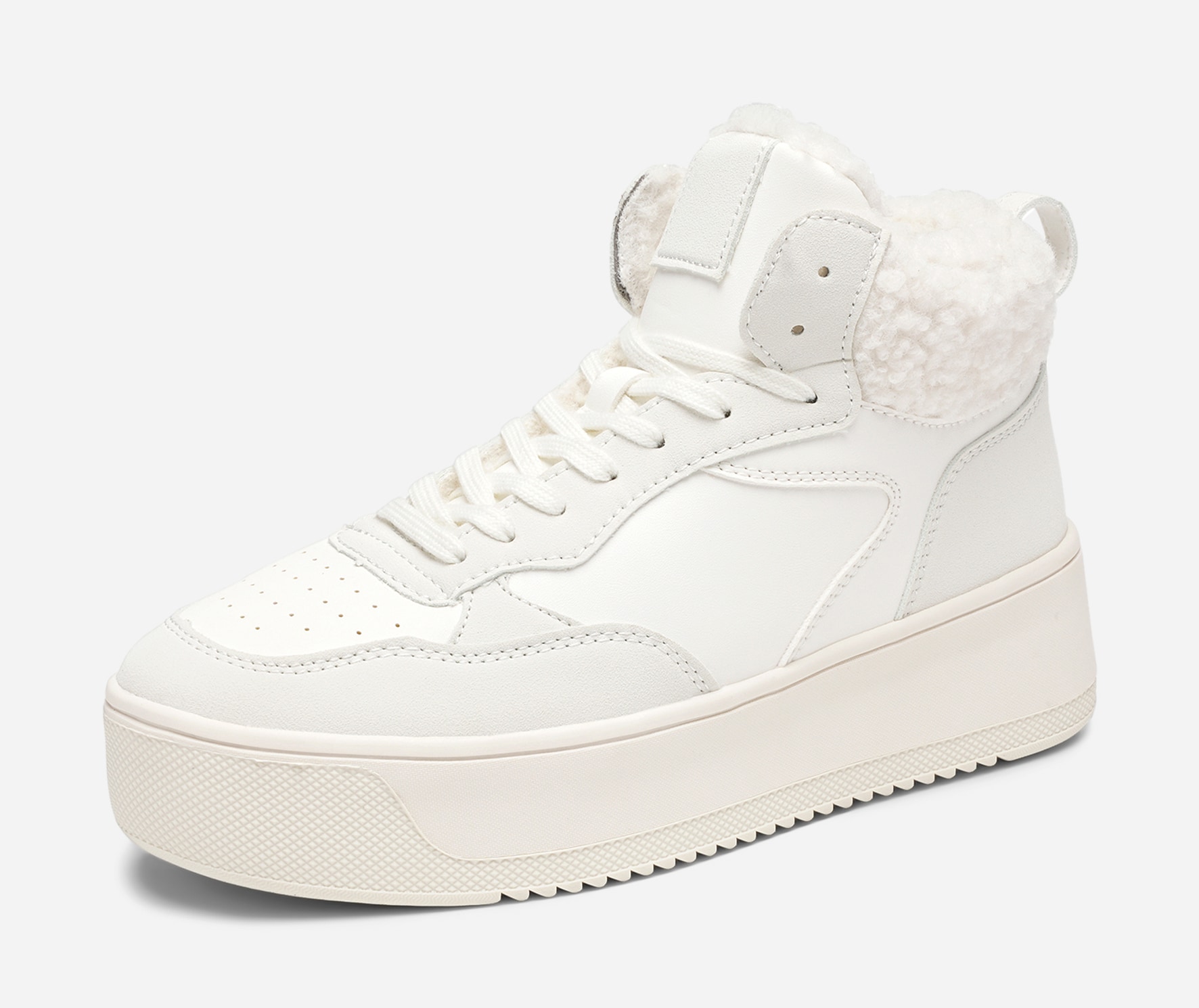 ATTITUDE, Varmfodrade höga sneakers Vita