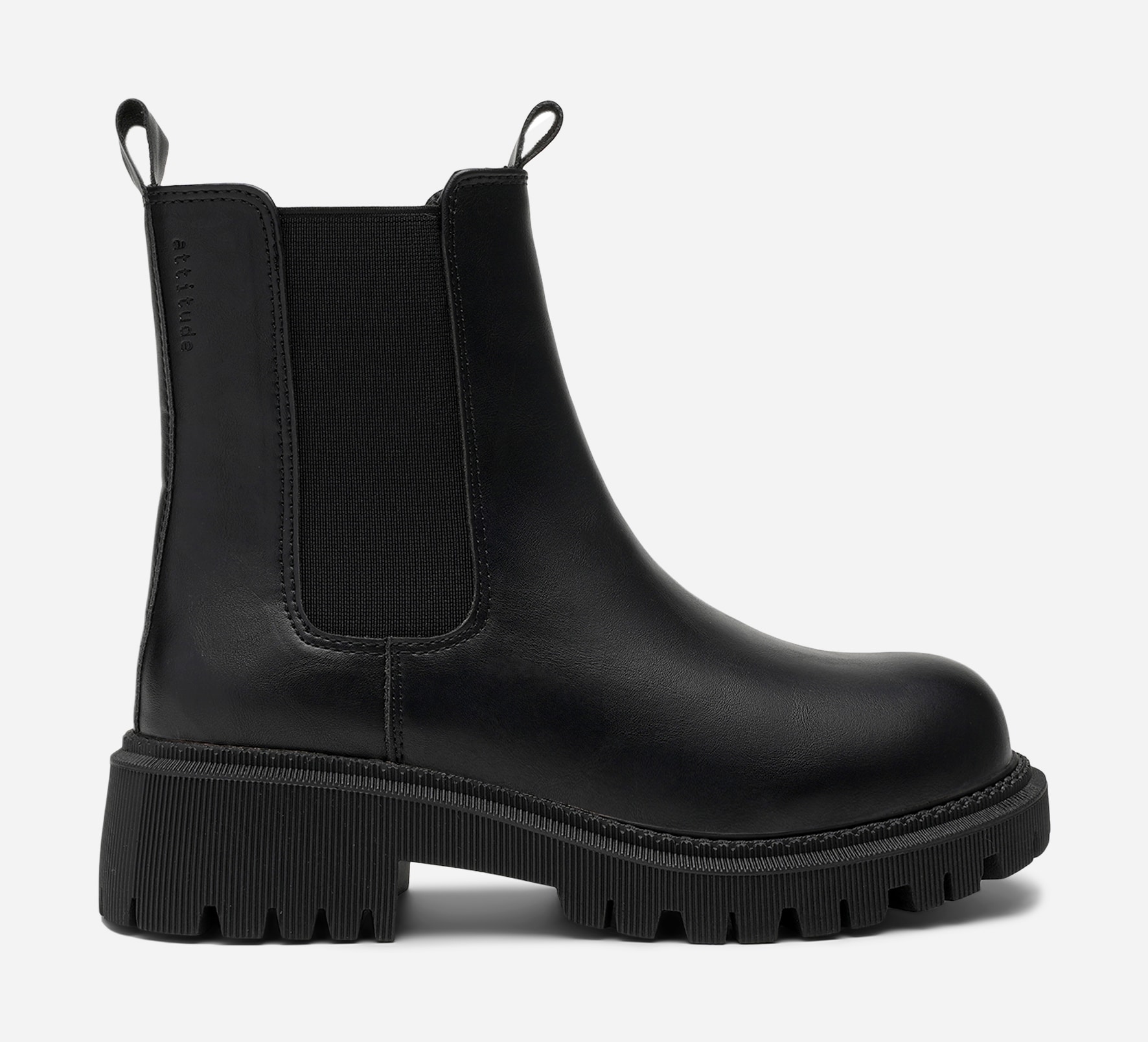 ATTITUDE, Varmfodrade chelseaboots Svarta