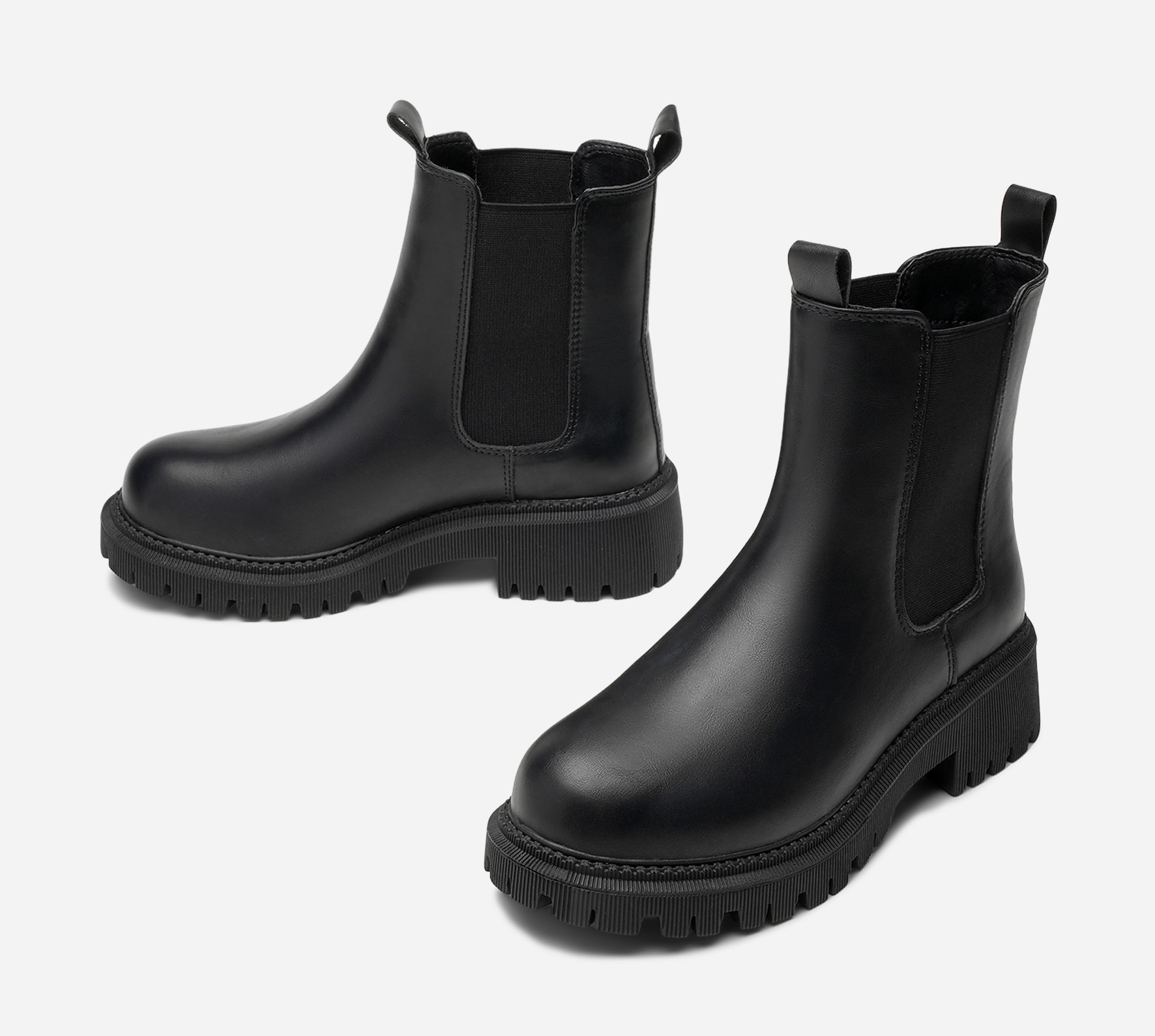 ATTITUDE, Varmfodrade chelseaboots Svarta