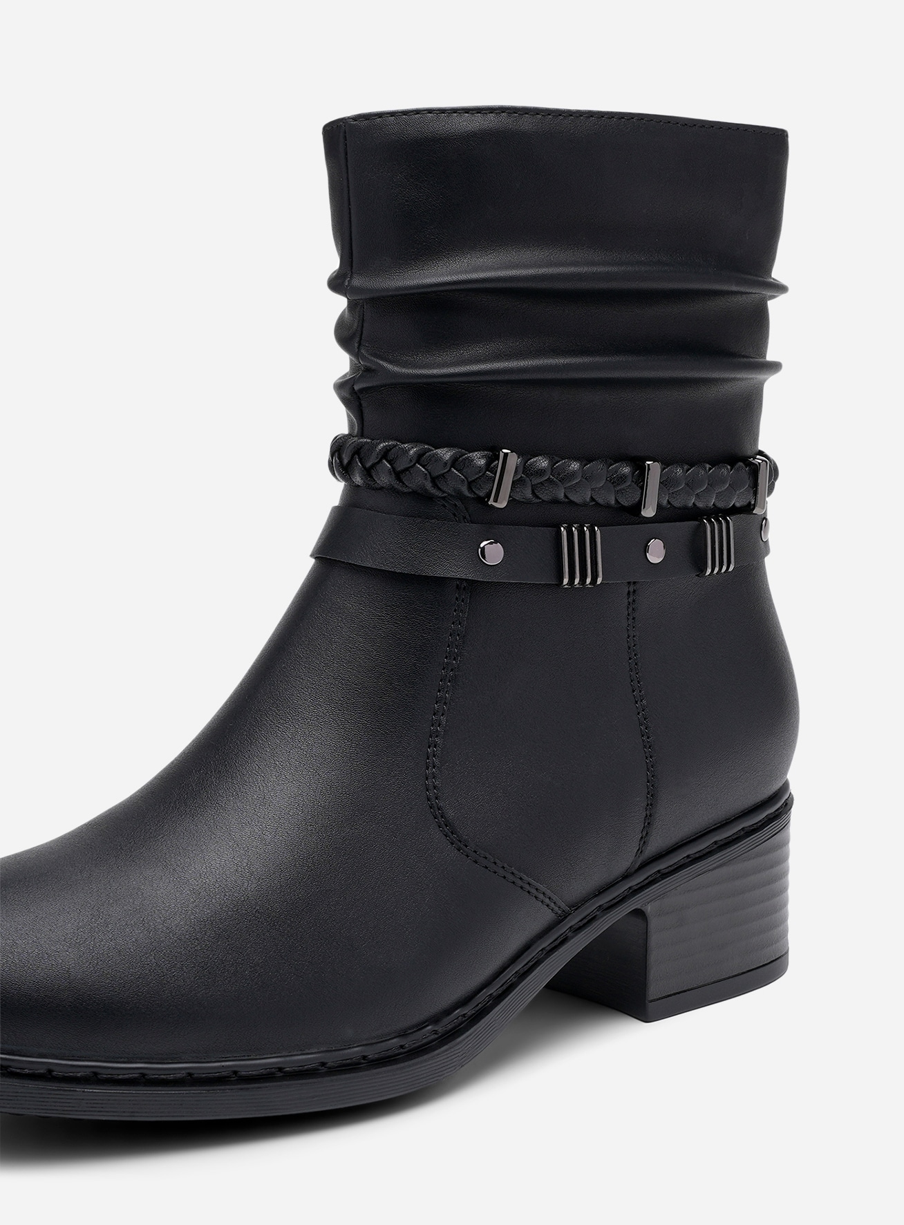 SO ALL, Boots med spänne Svarta