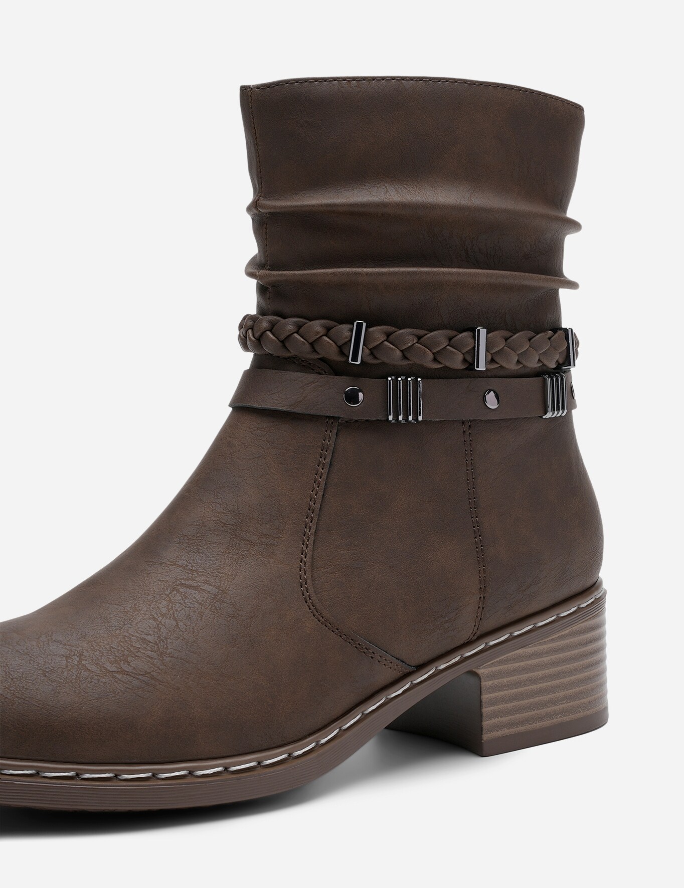 SO ALL, Boots med spänne Bruna
