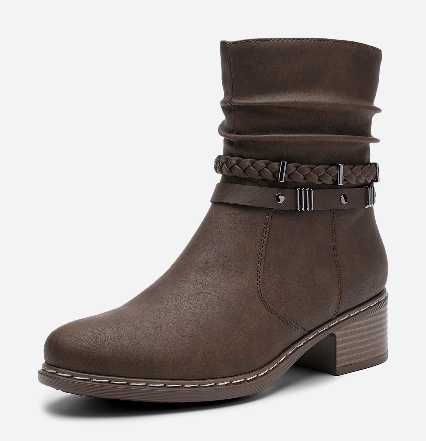 SO ALL, Boots med spänne Bruna