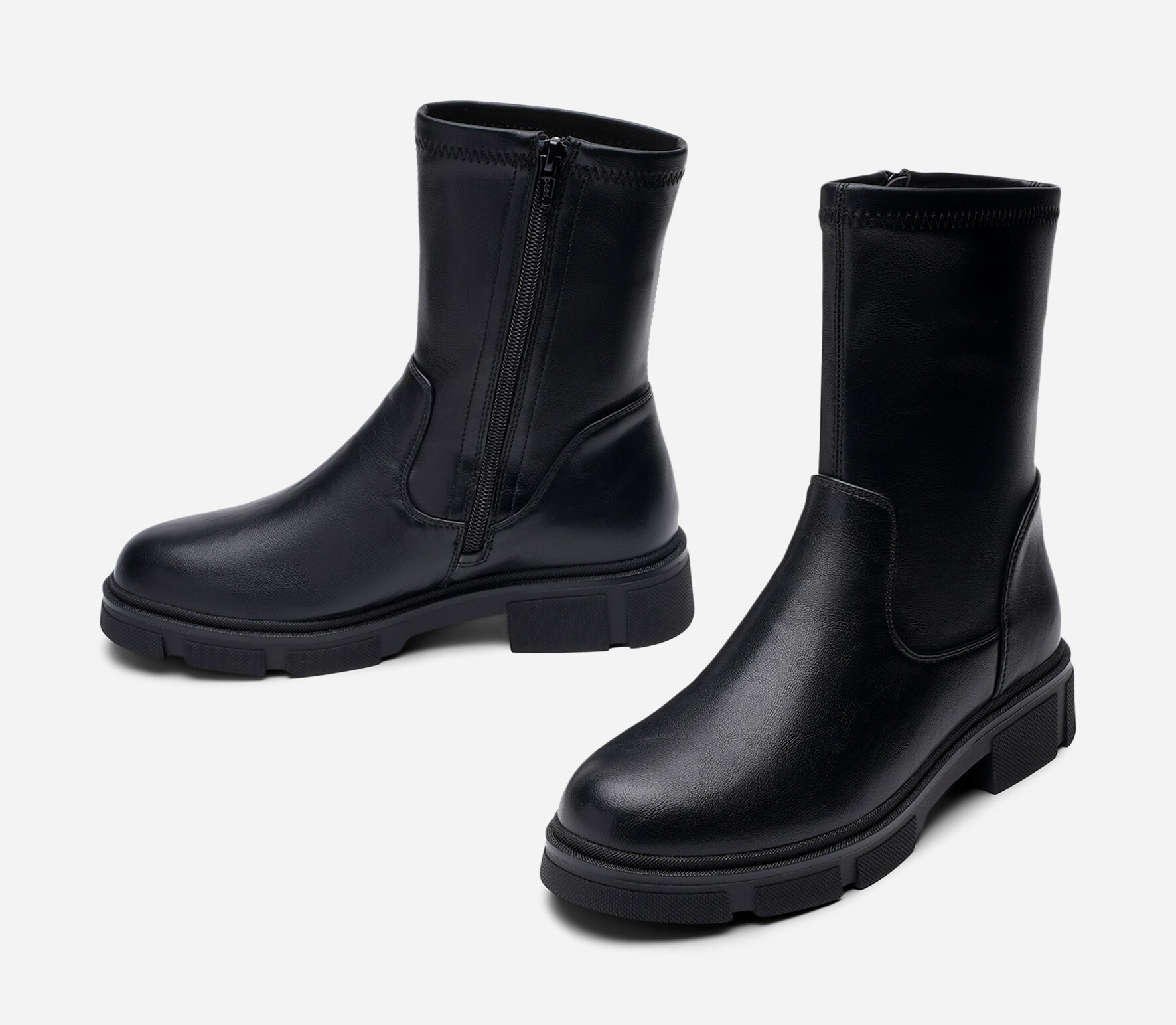 SO ALL, Boots med stretch Svarta