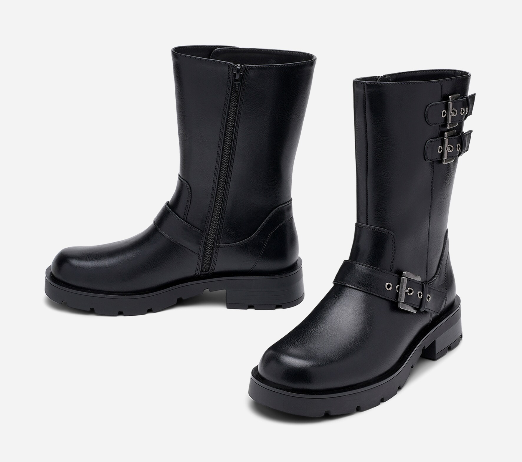 ATTITUDE, Bikerboots Svarta