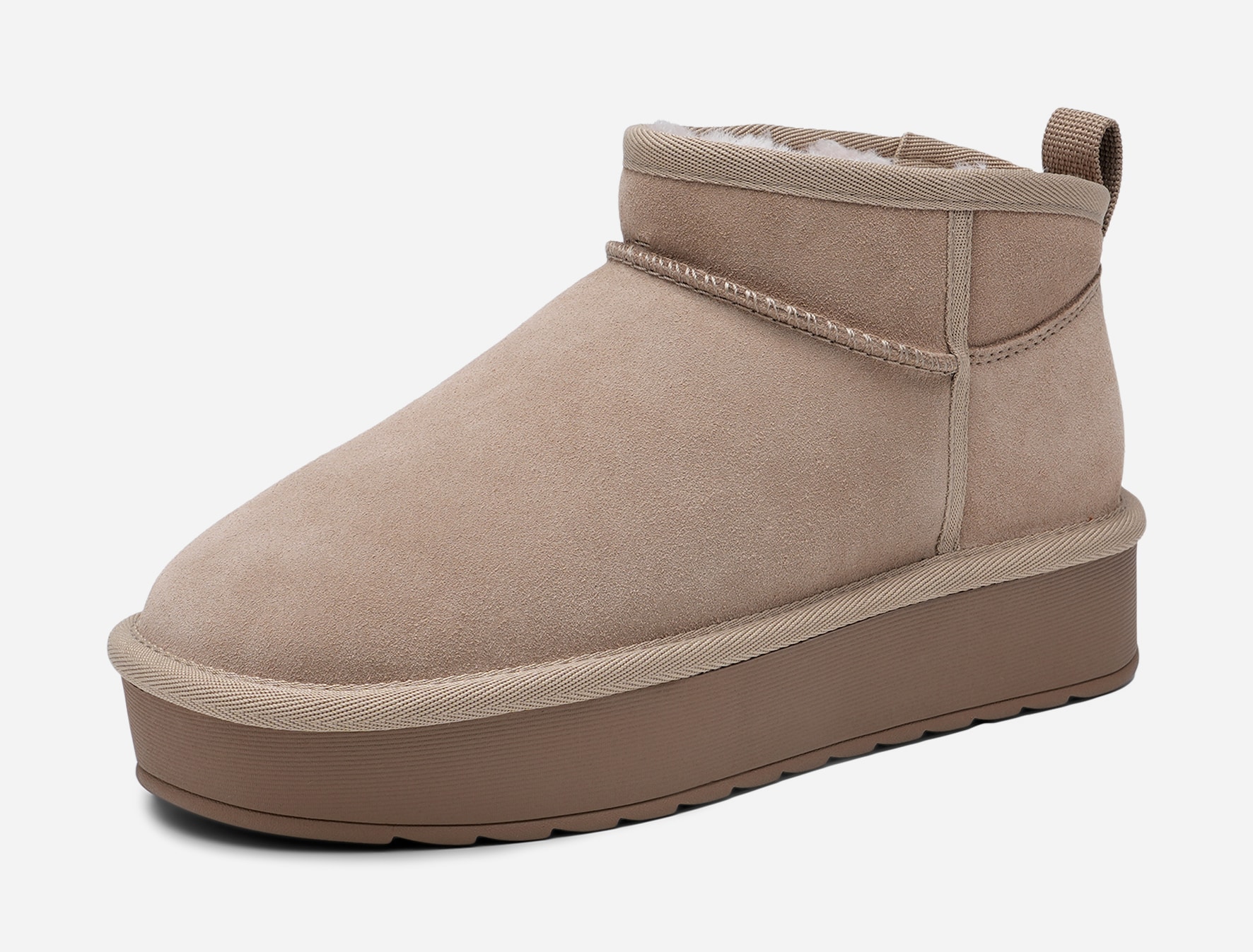 PACE, Varmfodrade boots Beigea