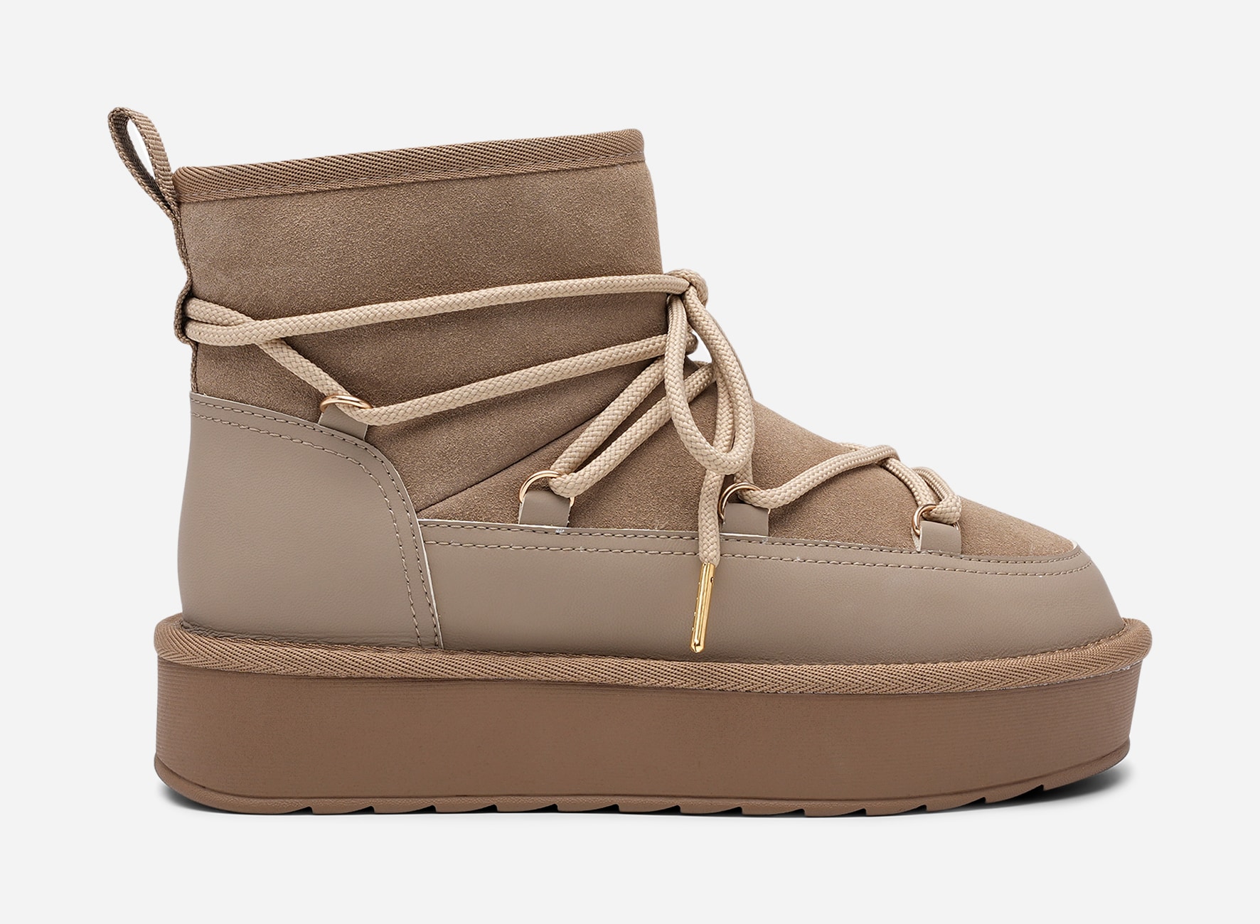 PACE, Varmfodrade boots Beigea
