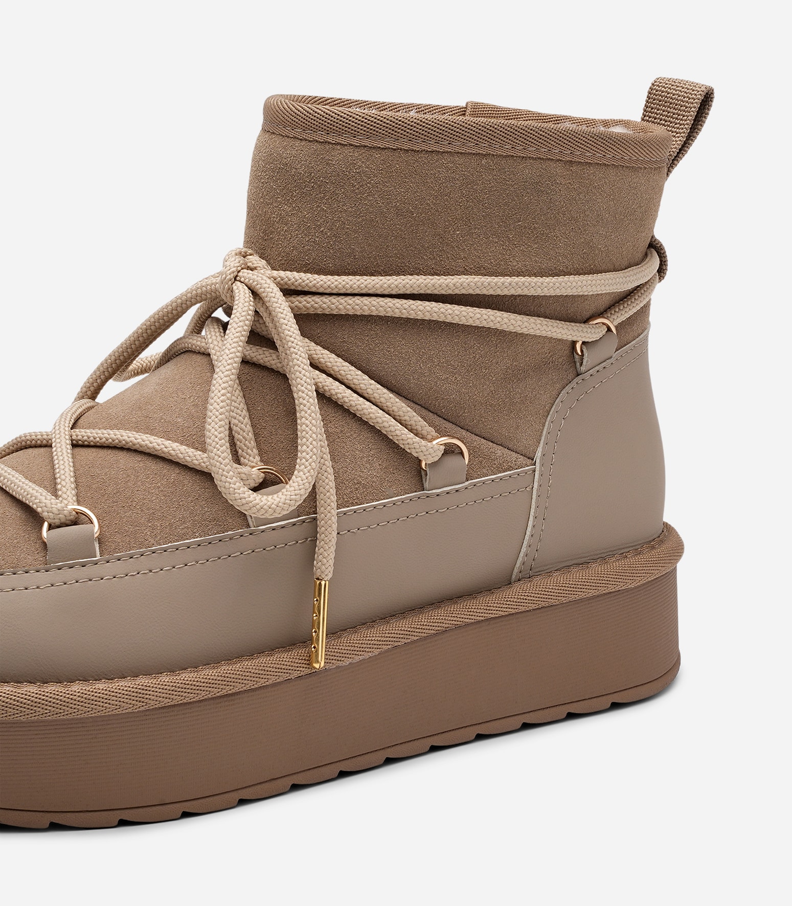 PACE, Varmfodrade boots Beigea