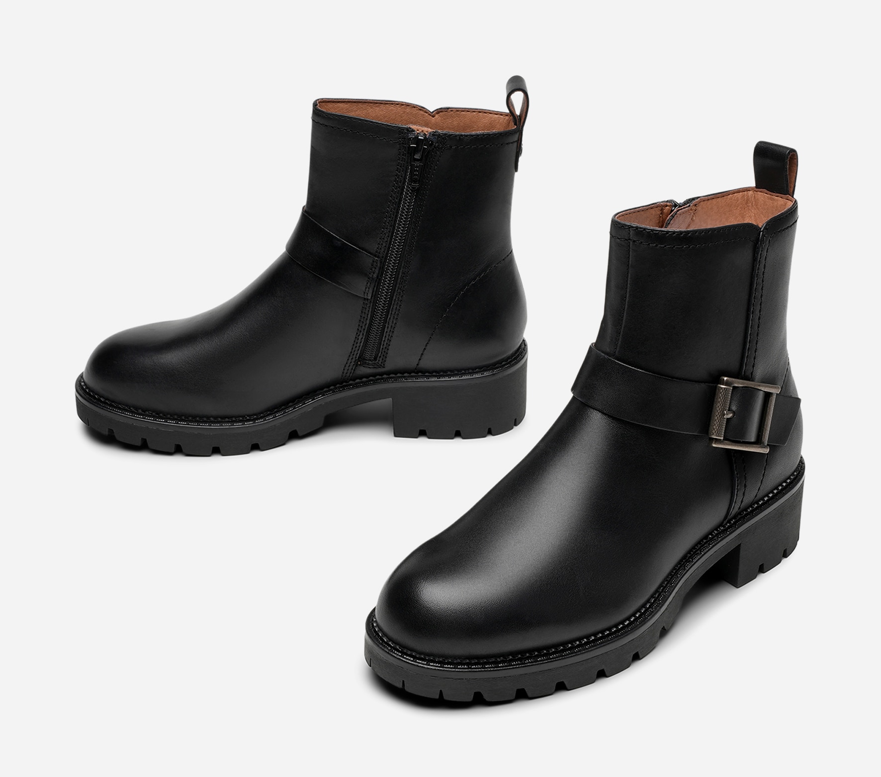 PACE, Boots med spänne Svarta