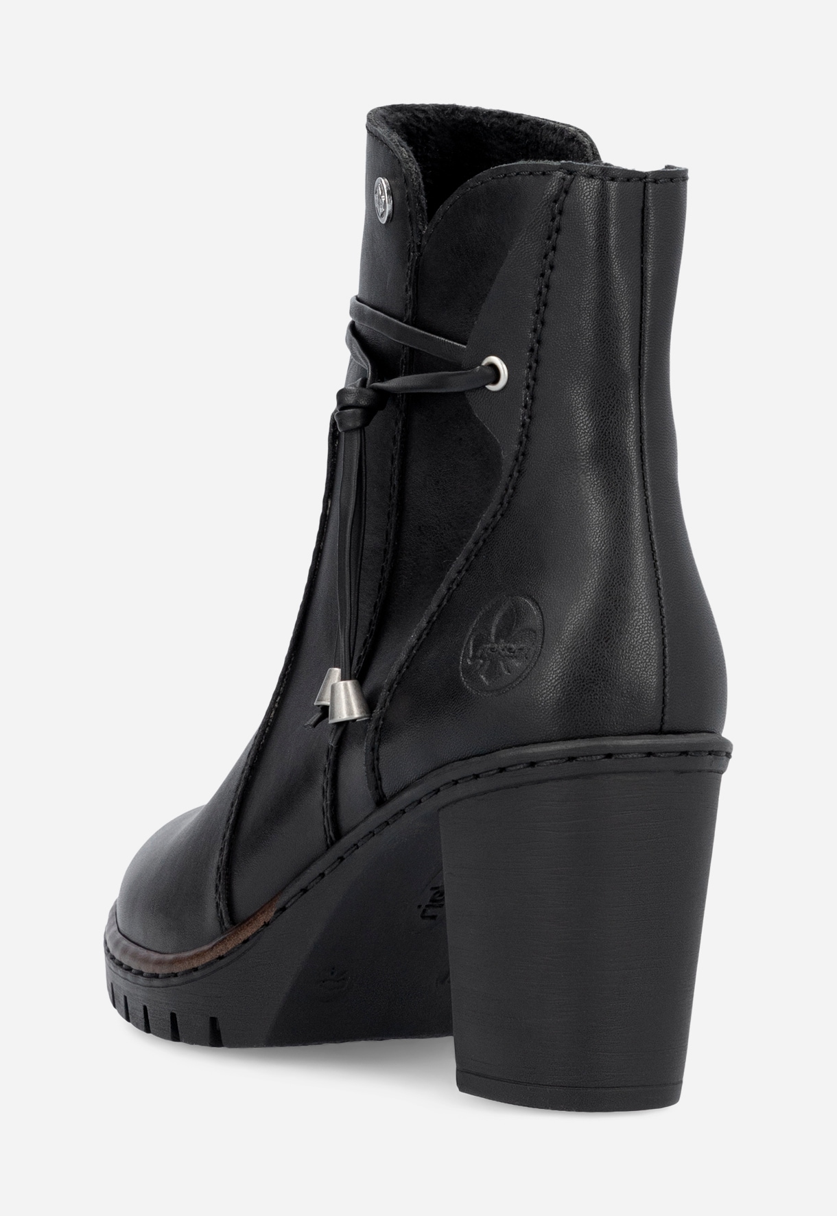 RIEKER, Boots med spänne Svarta
