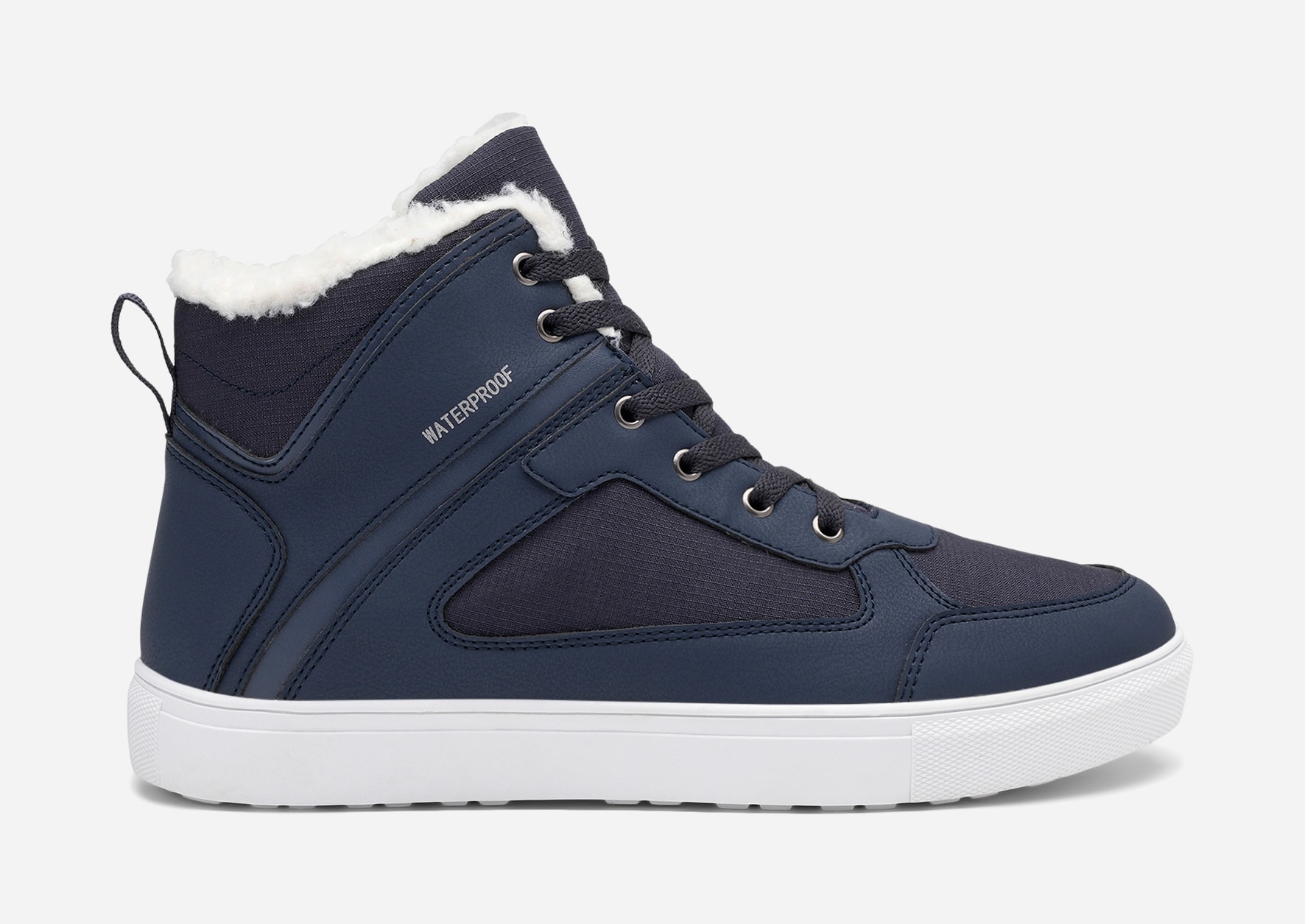 LINEAR, Varmfodrade höga sneakers waterproof Blåa