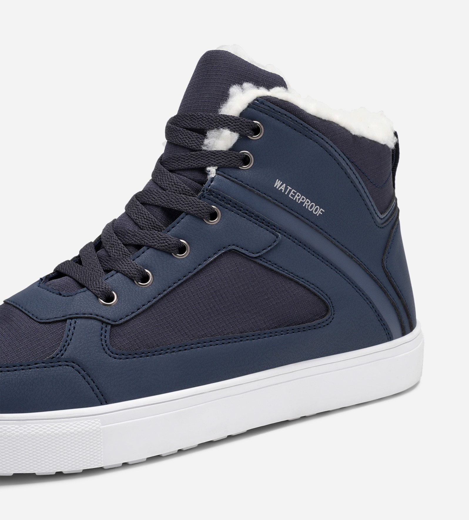 LINEAR, Varmfodrade höga sneakers waterproof Blåa