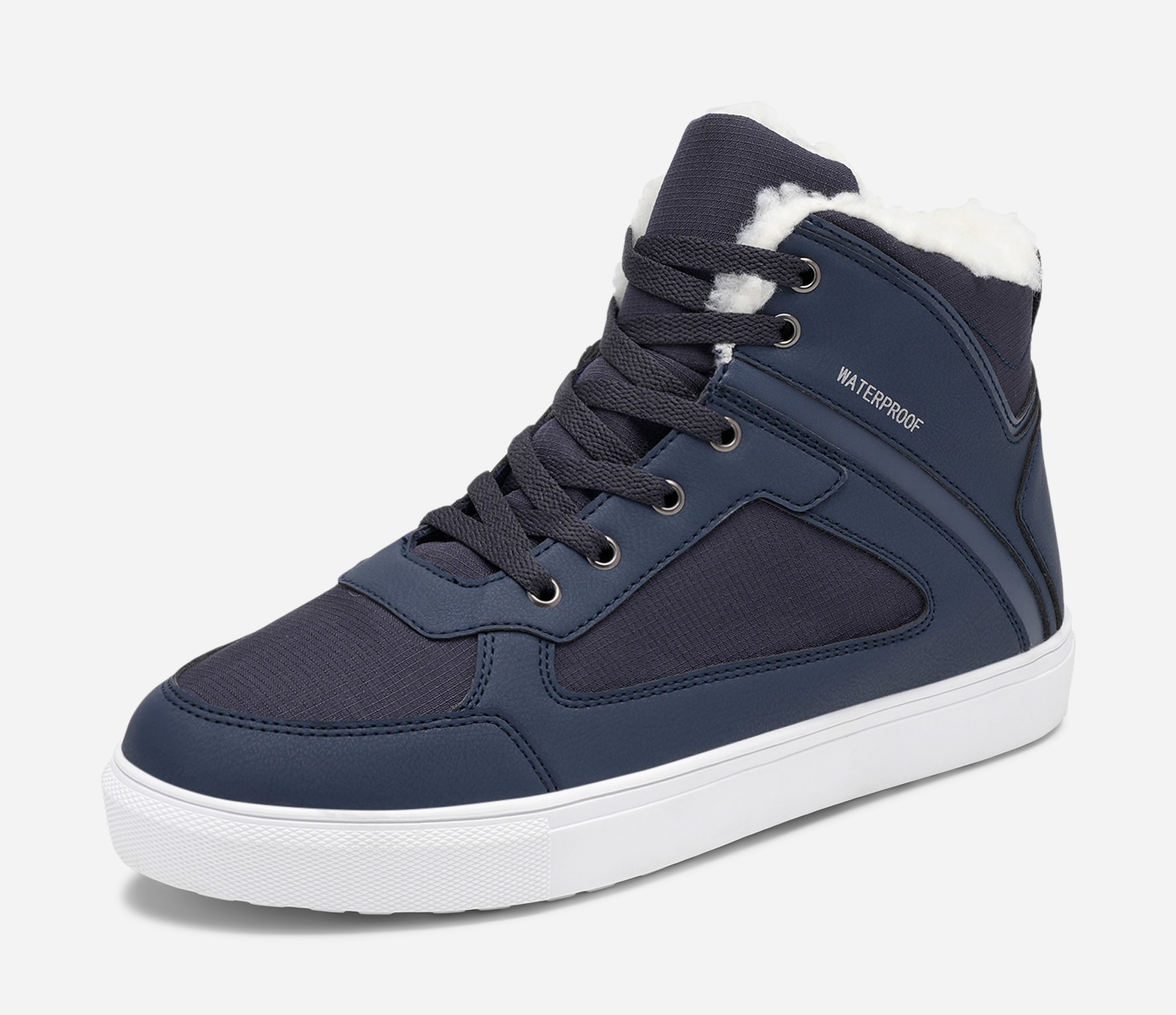 LINEAR, Varmfodrade höga sneakers waterproof Blåa