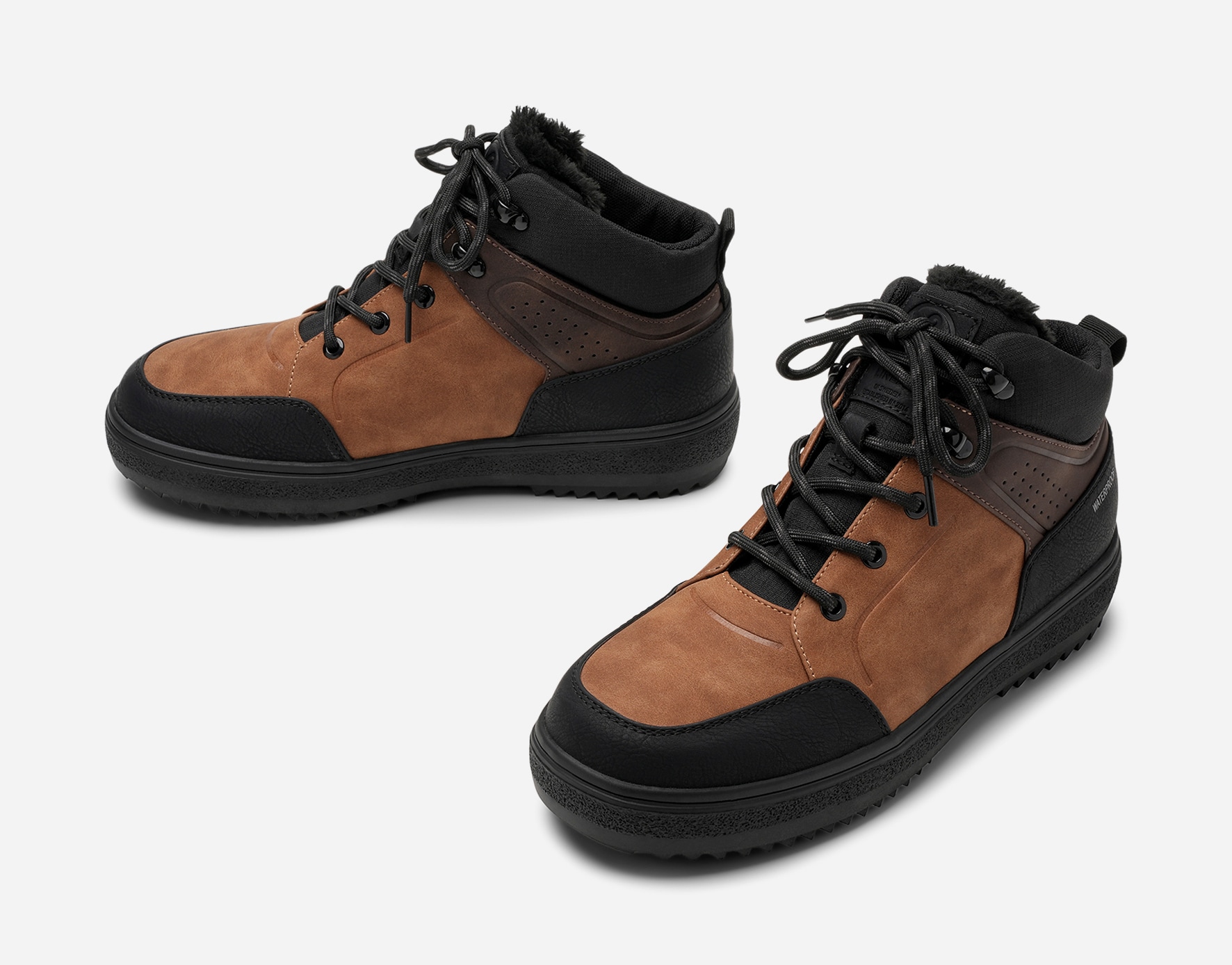 LINEAR, Varmfodrade höga sneakers waterproof Svarta