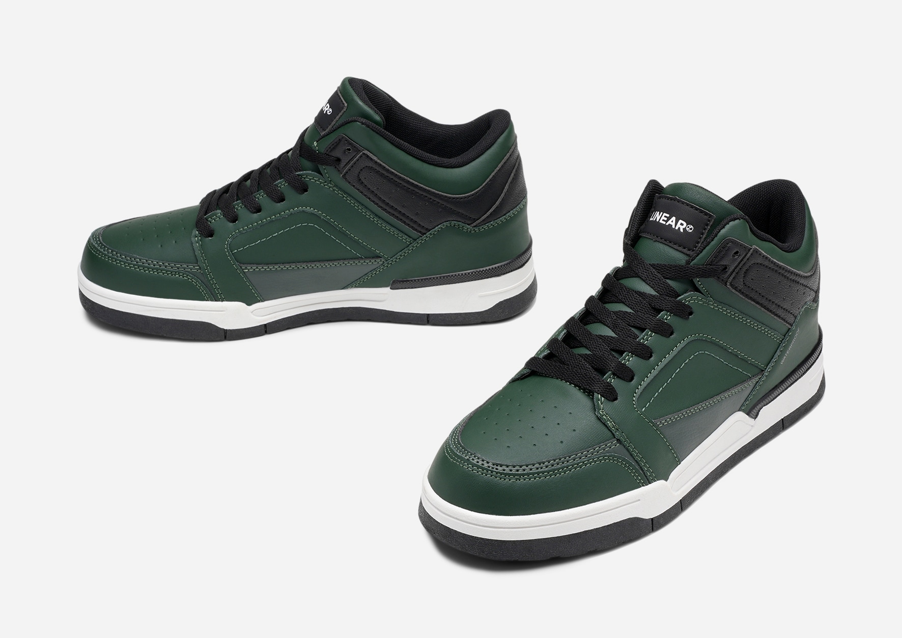 LINEAR, Höga sneakers, waterproof Gröna