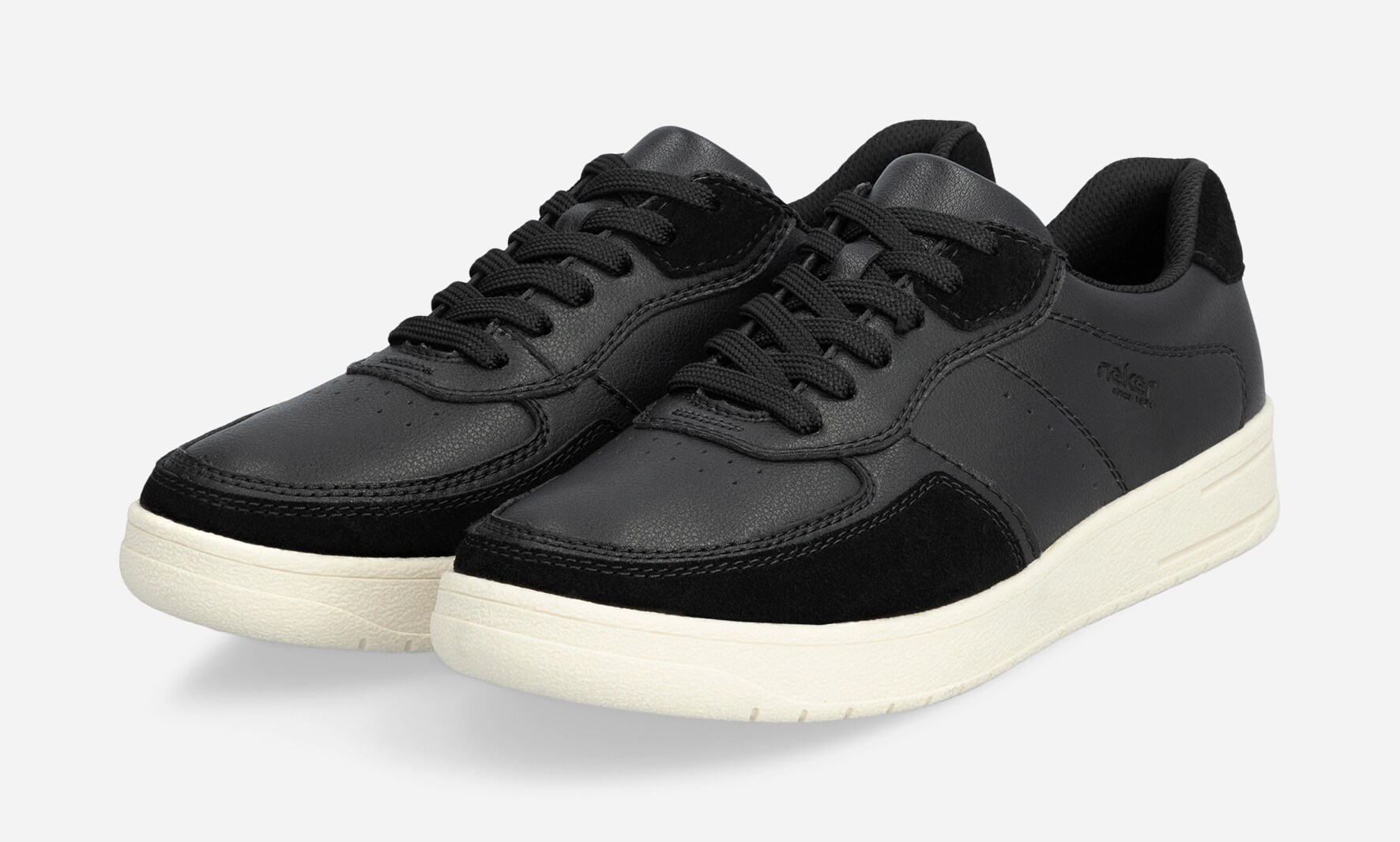 RIEKER, Promenadskor med snörning Svarta