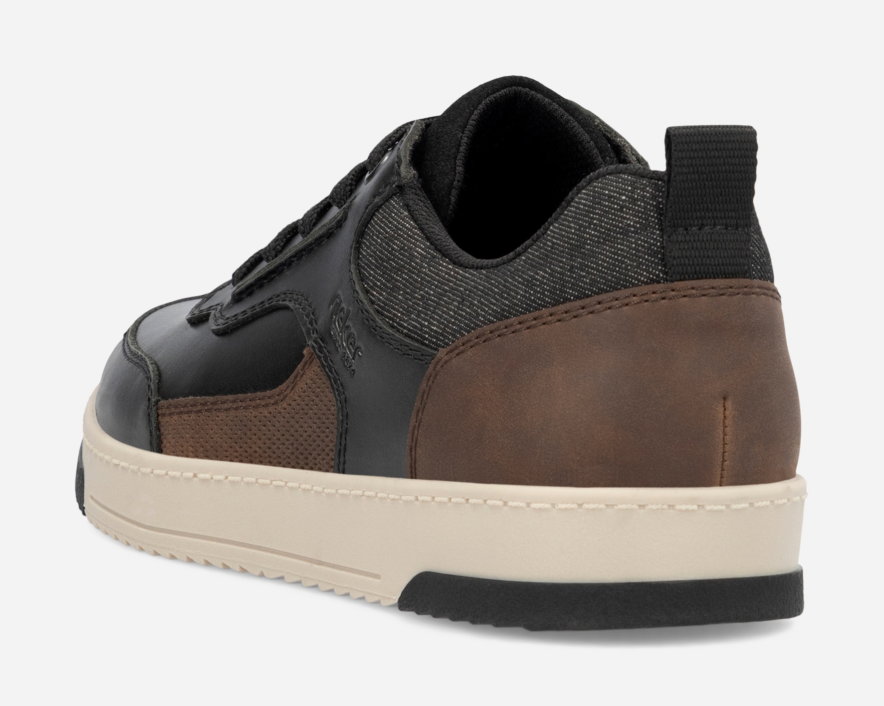 RIEKER, Promenadskor med snörning Svarta