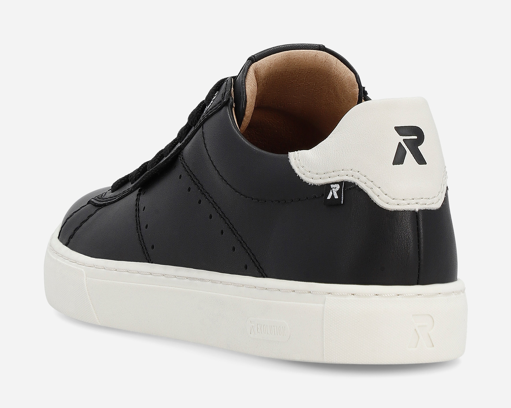 RIEKER, Promenadskor med snörning Svarta