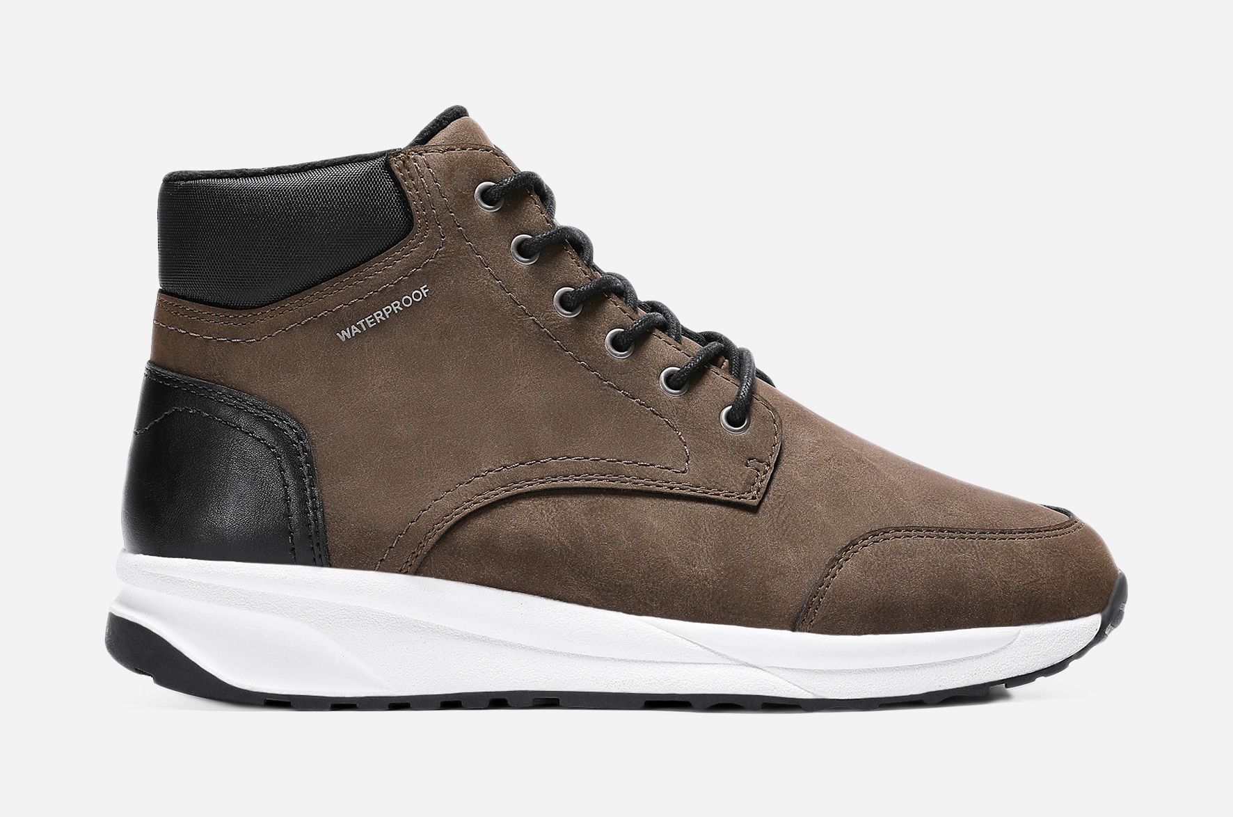 LINEAR, Fleecefodrade höga sneakers waterproof Gröna