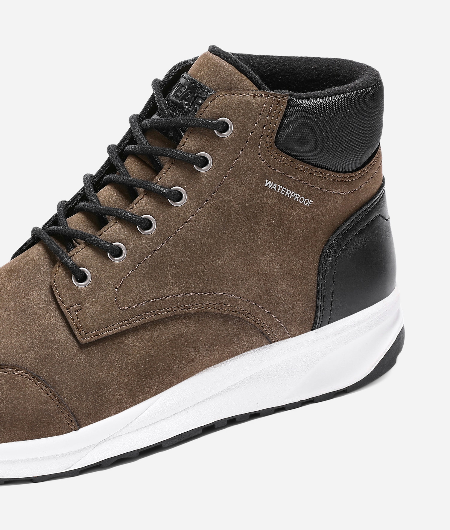 LINEAR, Fleecefodrade höga sneakers waterproof Gröna