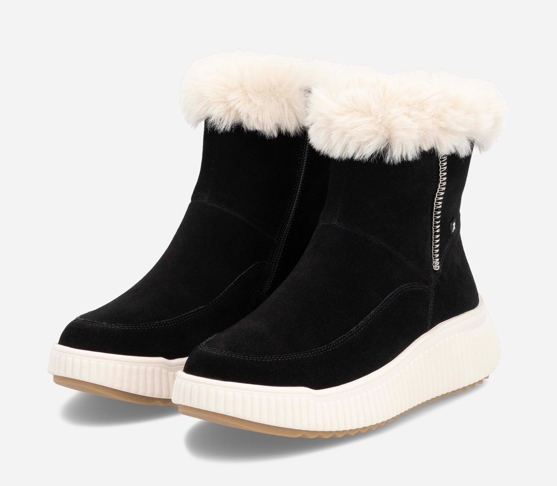RIEKER, Varmfodrade höga sneakers Svarta